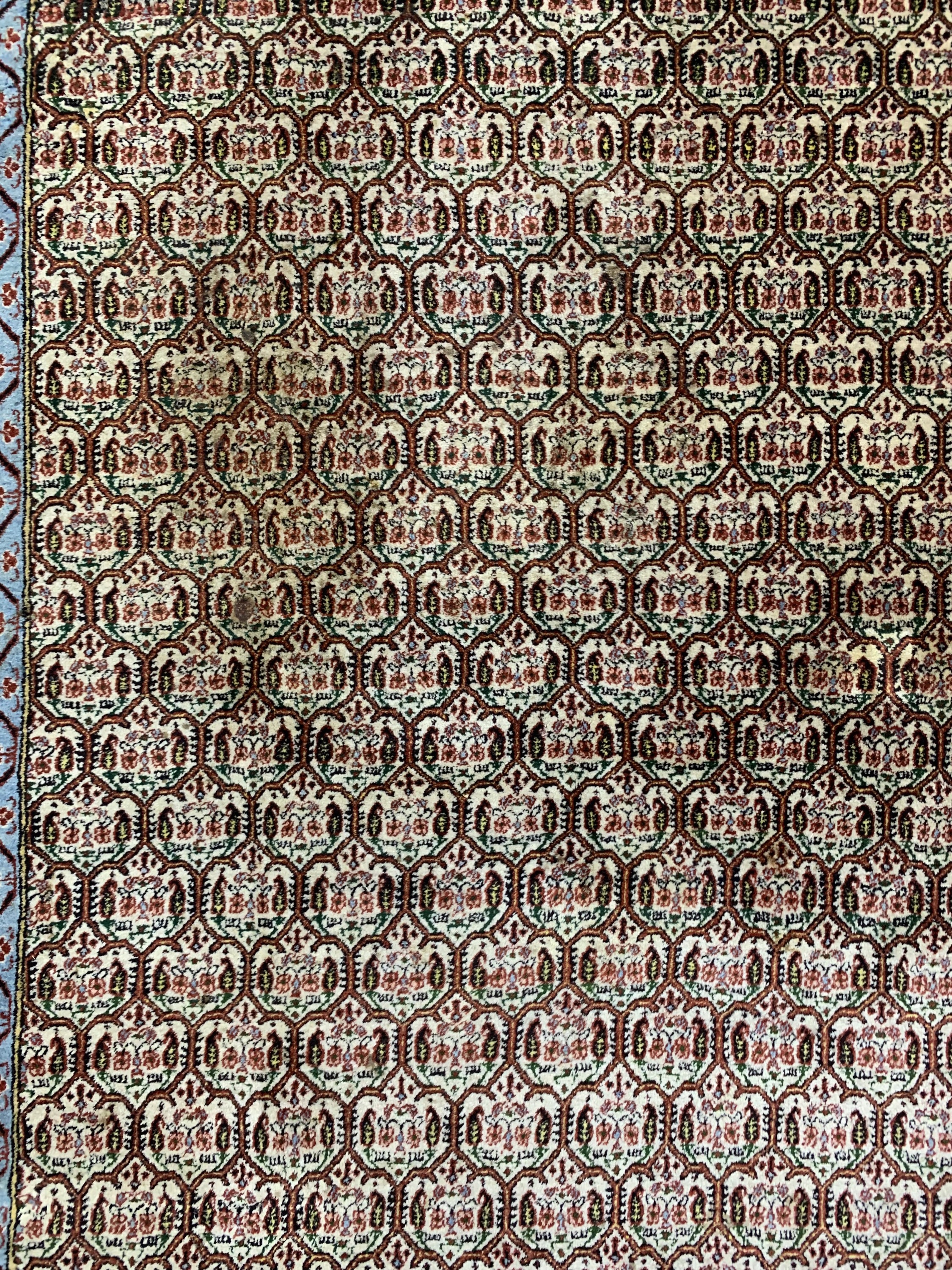 Detail c: Ghom Kork, Persien, Mitte 20.Jhd, Korkwolleauf Baumwolle, ca. 395 x 311 cm, EHZ: 4