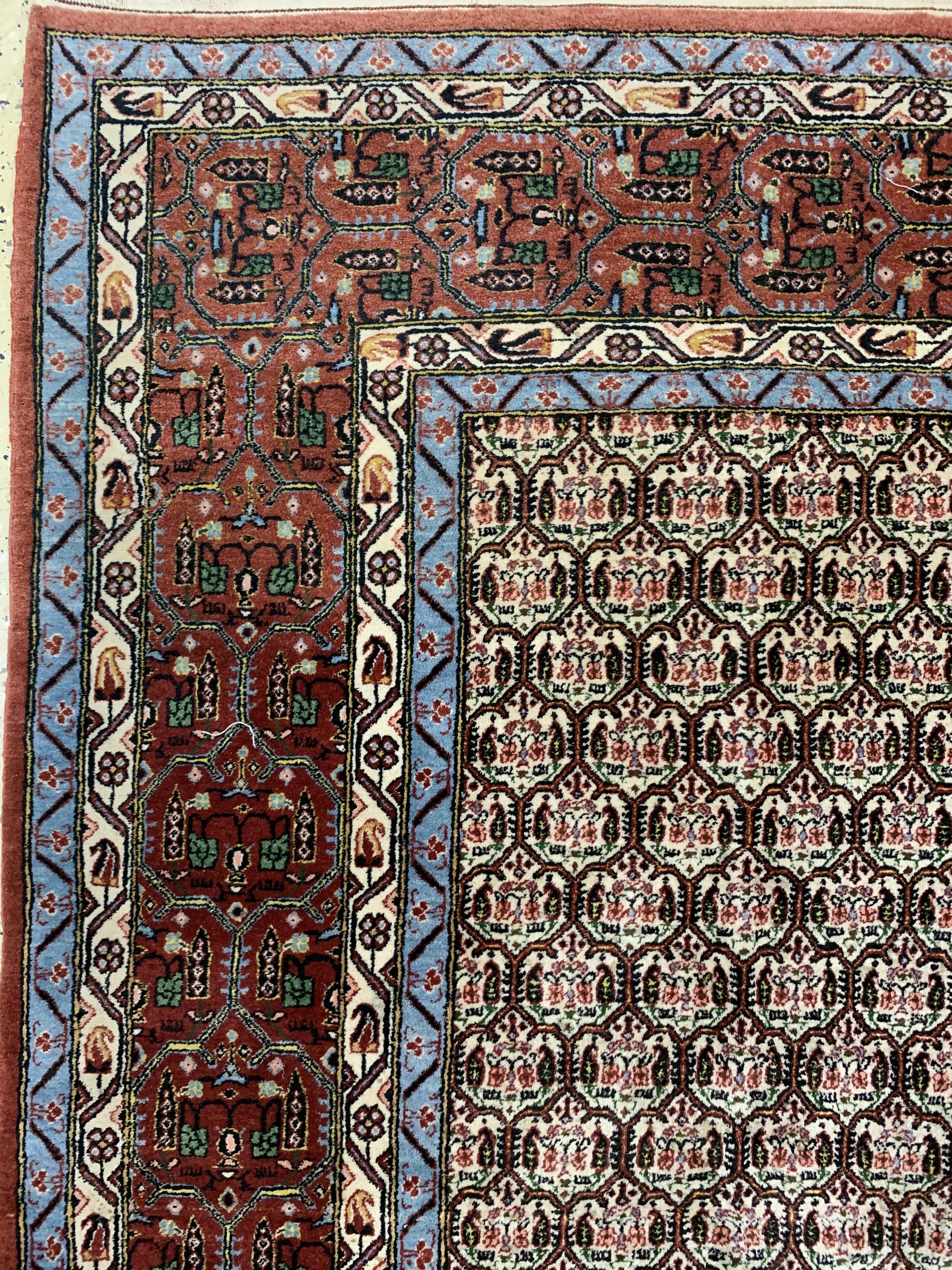 Detail e: Ghom Kork, Persien, Mitte 20.Jhd, Korkwolleauf Baumwolle, ca. 395 x 311 cm, EHZ: 4