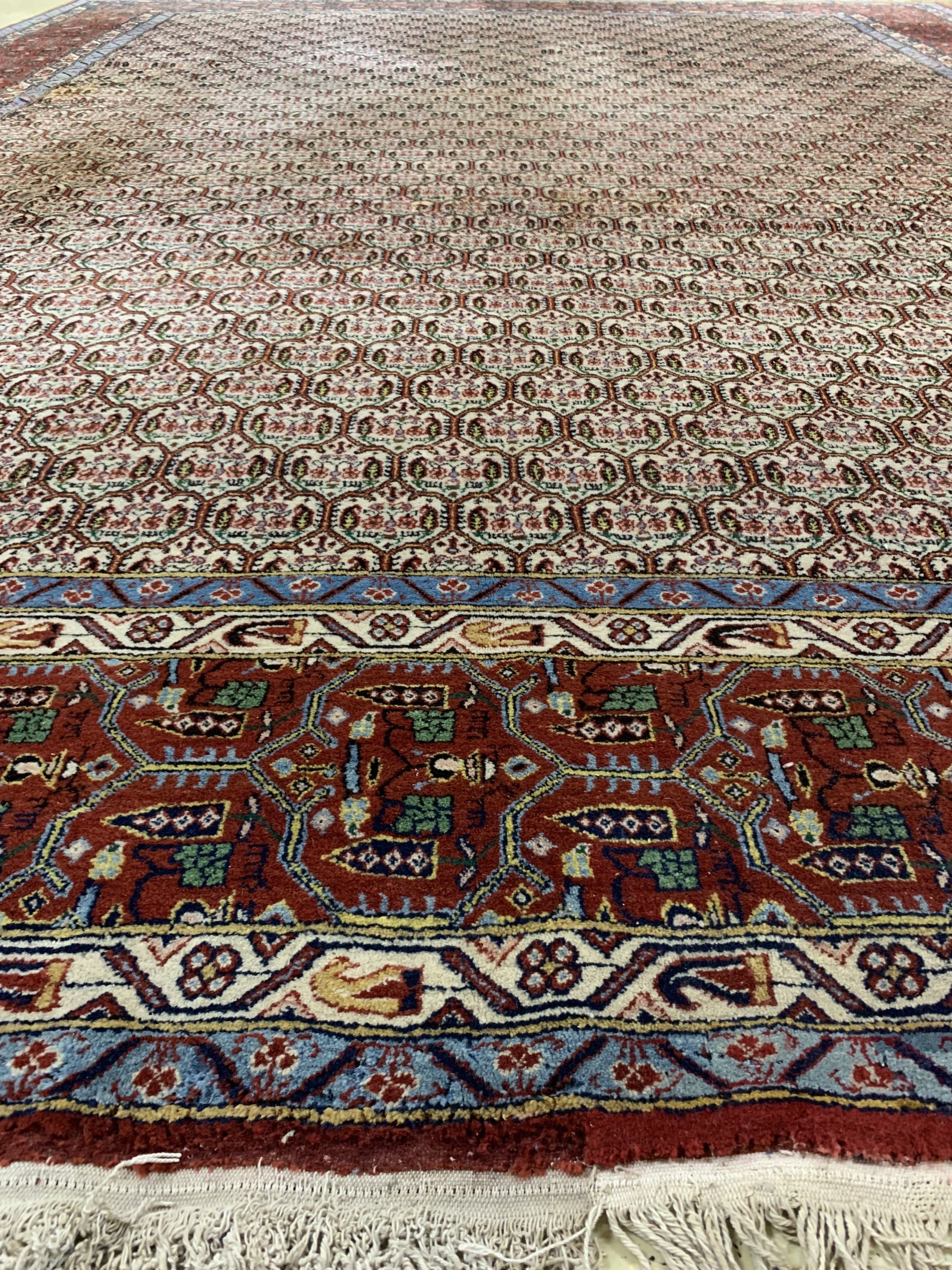 Detail f: Ghom Kork, Persien, Mitte 20.Jhd, Korkwolleauf Baumwolle, ca. 395 x 311 cm, EHZ: 4