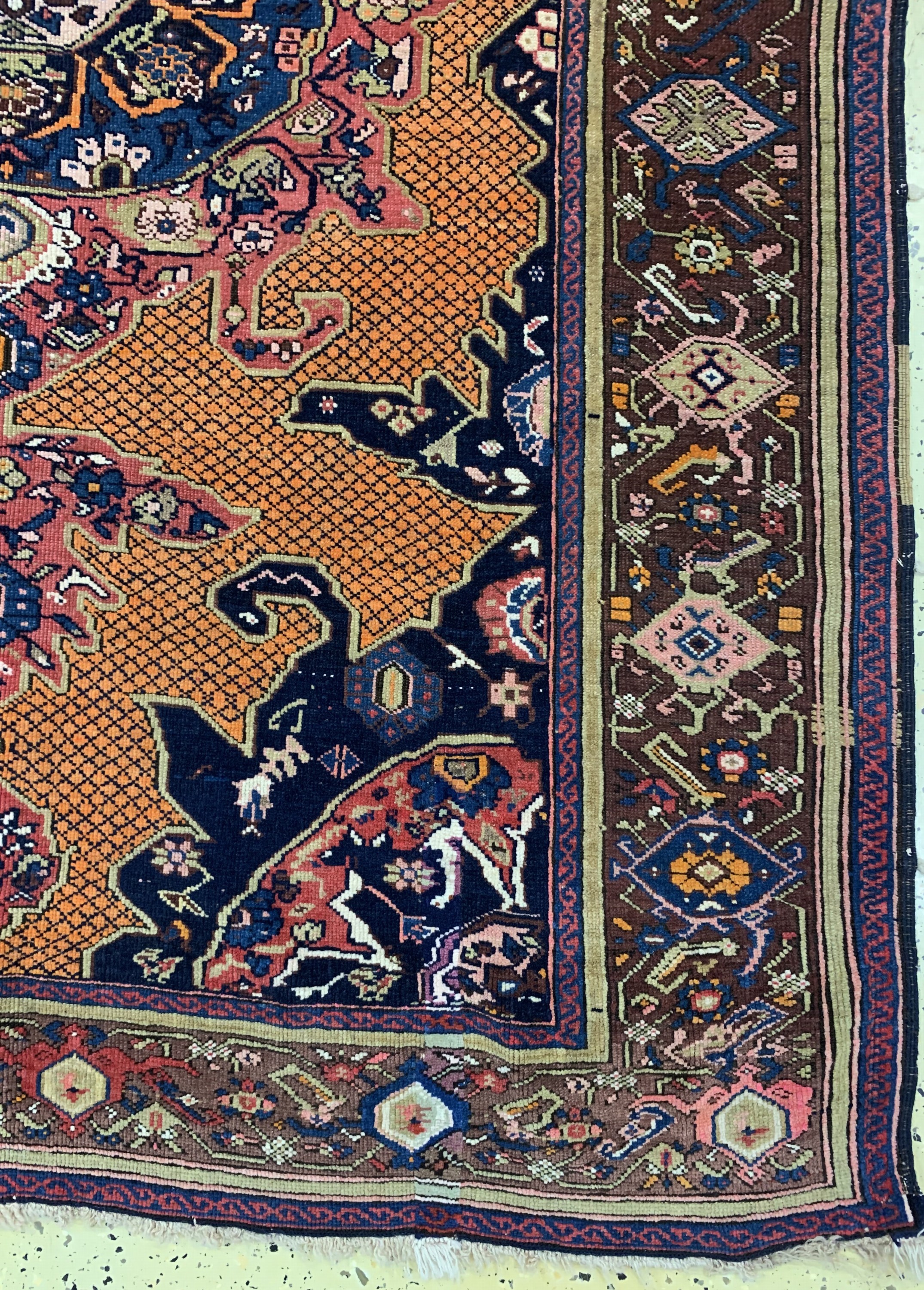 Detail a: Antiker Schirwan, Kaukasus, um 1900, Wolle auf Wolle, ca. 200 x 140 cm, EHZ: 3