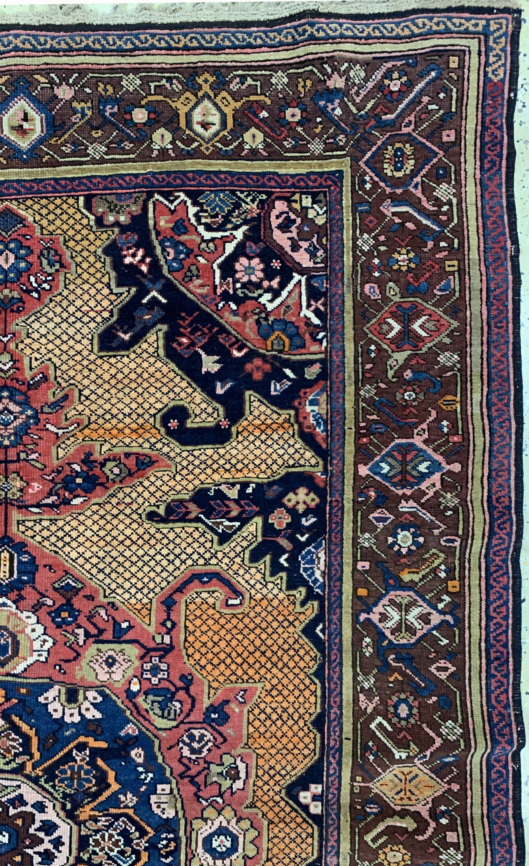 Detail c: Antiker Schirwan, Kaukasus, um 1900, Wolle auf Wolle, ca. 200 x 140 cm, EHZ: 3