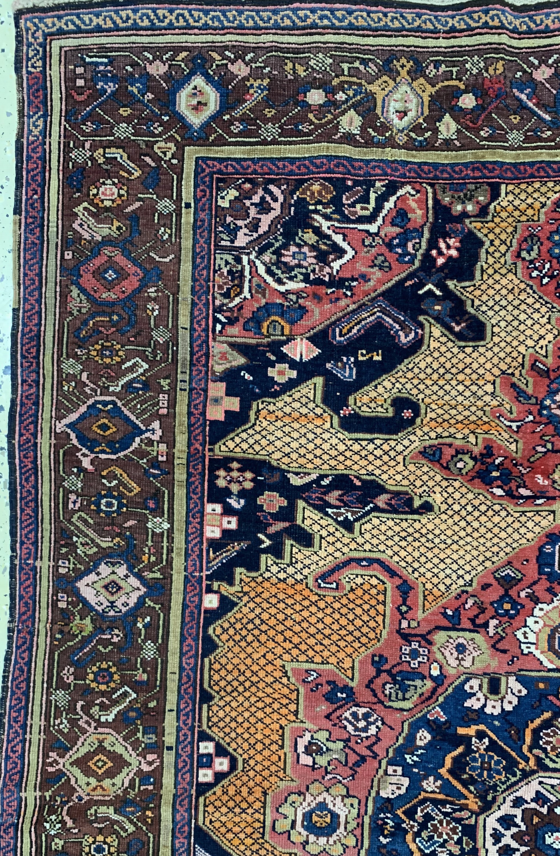 Detail d: Antiker Schirwan, Kaukasus, um 1900, Wolle auf Wolle, ca. 200 x 140 cm, EHZ: 3