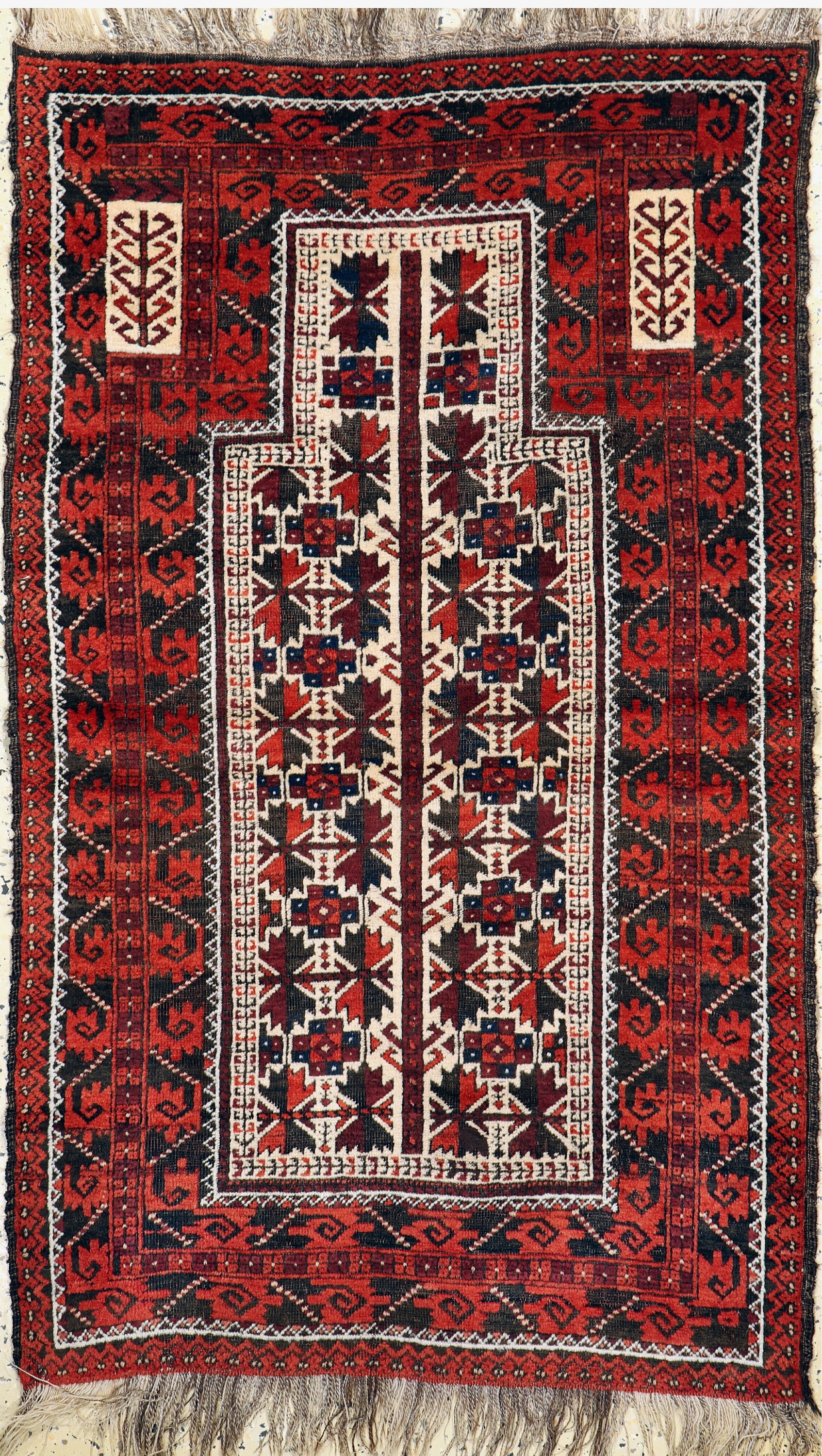 Belutsch"Gebetsteppich", Persien, um 1900, Wolle auf Wolle, ca. 157 x 97 cm, EHZ: 3