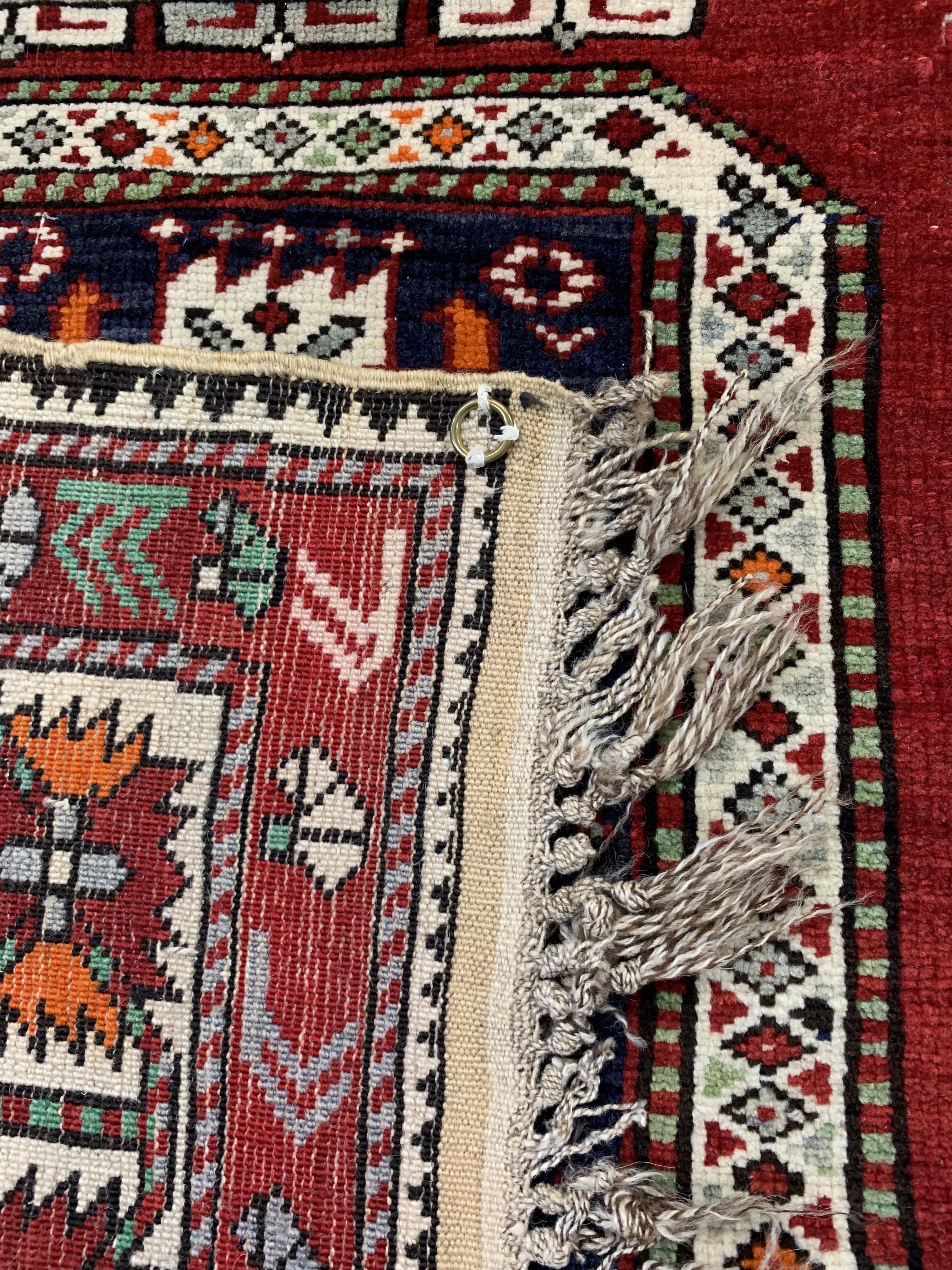 Detail g: "Tachteh"Schirwan antik, Kaukasus, um 1900, Wolle auf Wolle, ca. 251 x 154 cm, EHZ: 2-3