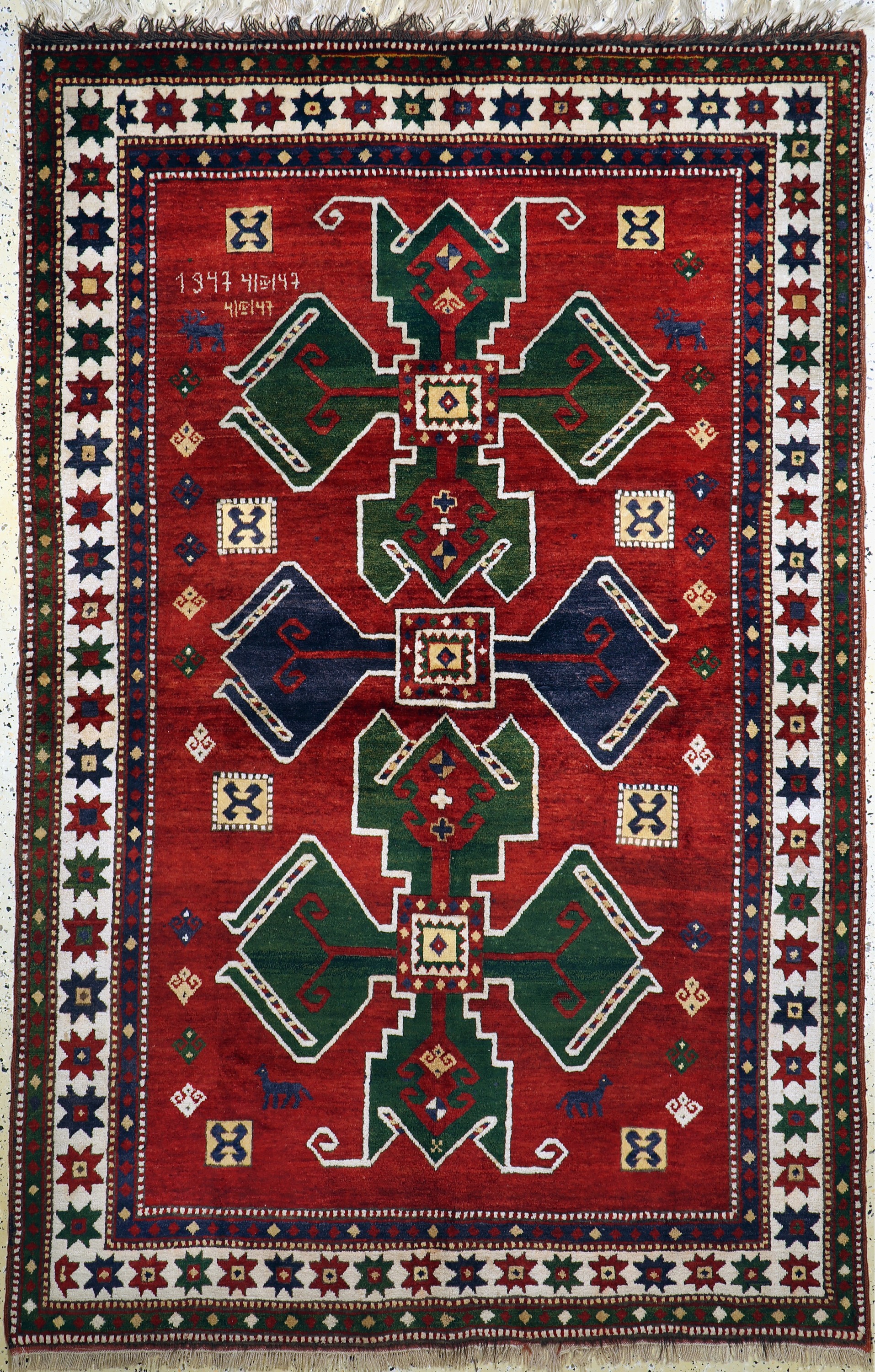 Armenischer Kazak, Kaukasus, datiert 1947 , Wolle auf Wolle, ca. 258 x 158 cm, EHZ: 2