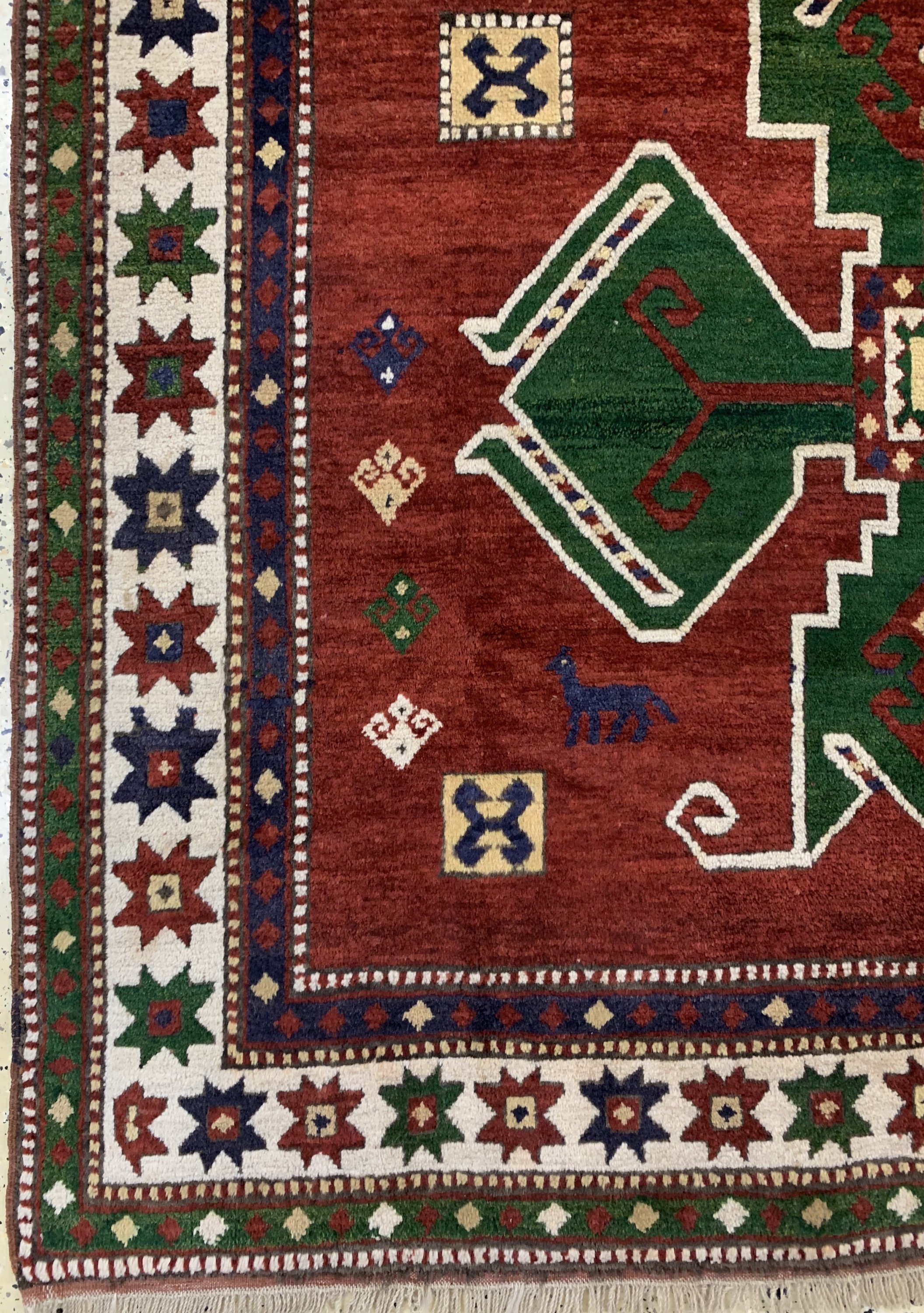 Detail b: Armenischer Kazak, Kaukasus, datiert 1947 , Wolle auf Wolle, ca. 258 x 158 cm, EHZ: 2