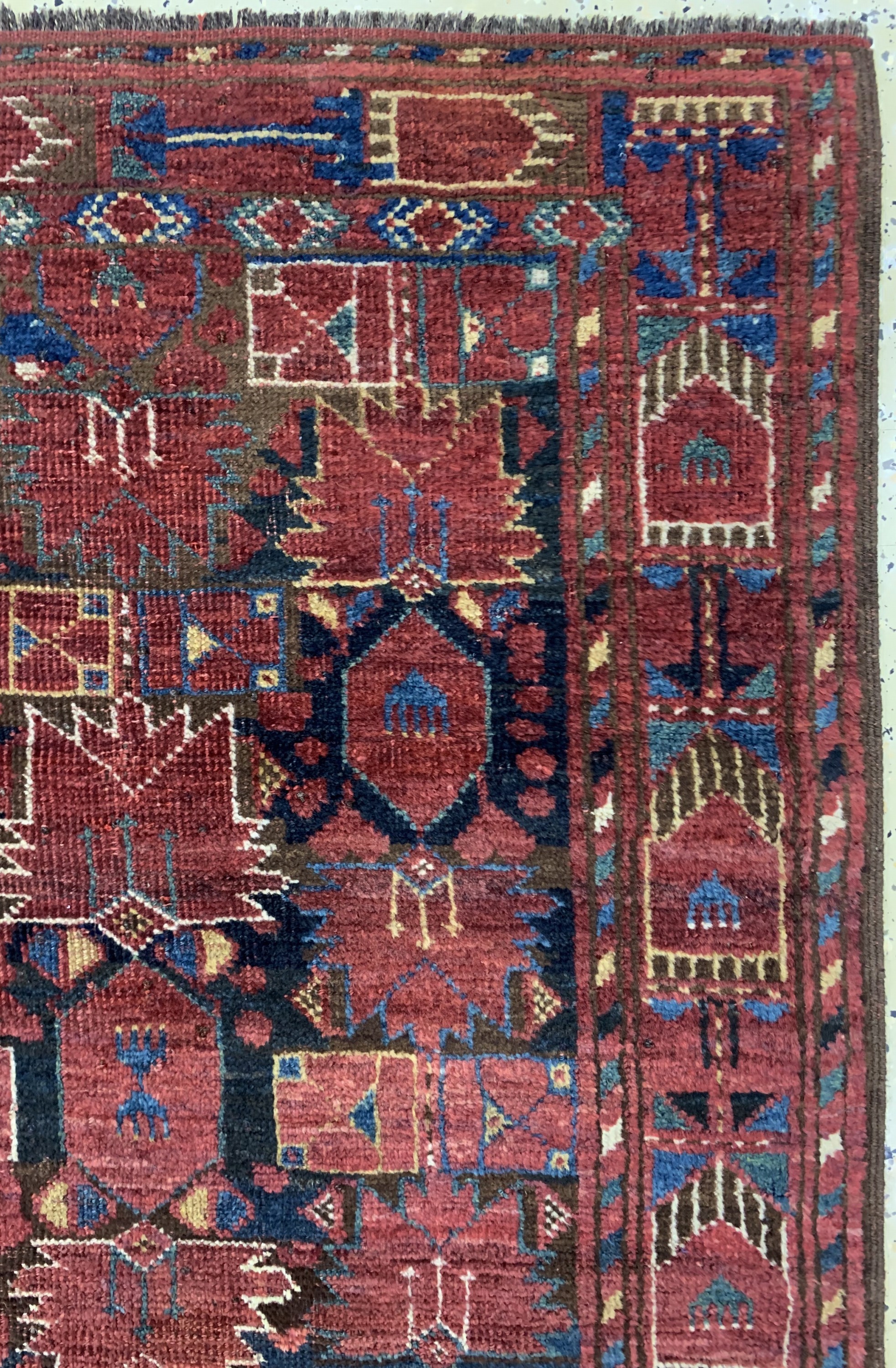 Detail b: Antiker Beschir, Turkmenistan, 19.Jhd, Wolle auf Wolle, ca. 157 x 90 cm, EHZ: 3
