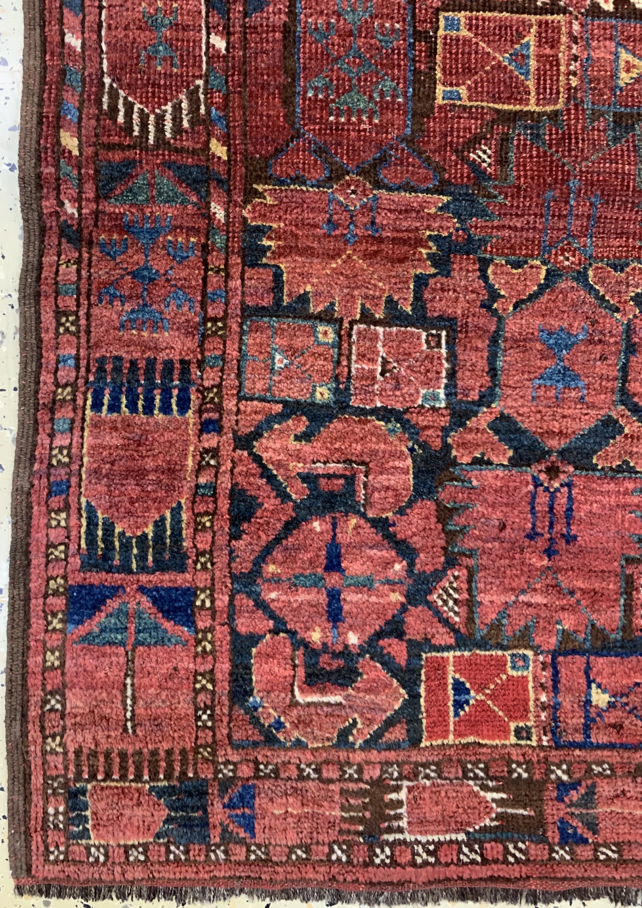 Detail c: Antiker Beschir, Turkmenistan, 19.Jhd, Wolle auf Wolle, ca. 157 x 90 cm, EHZ: 3