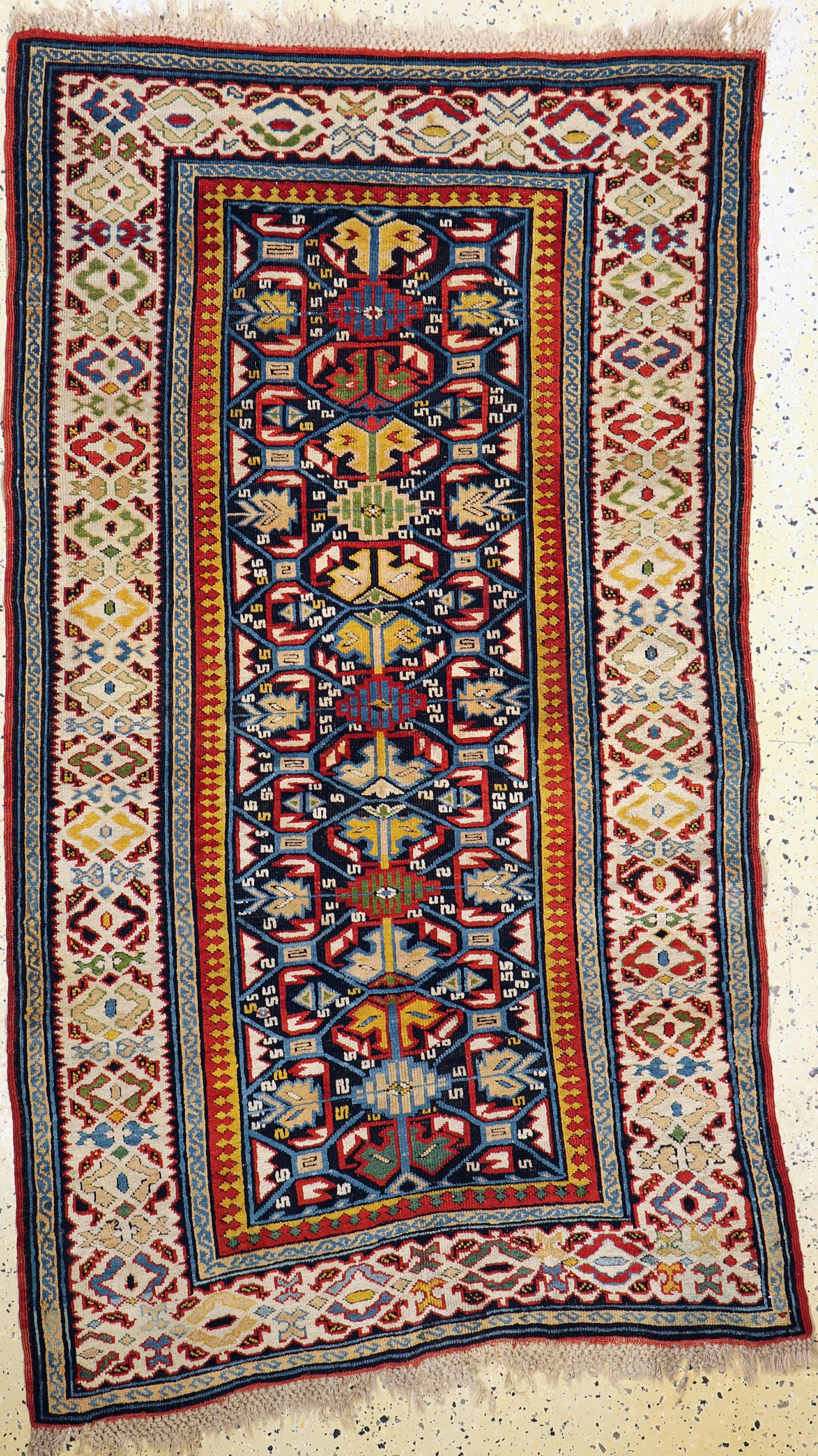 Schirwan antik, Kaukasus, 19.Jhd, Wolle aufWolle, ca. 191 x 105 cm, EHZ: 2-3