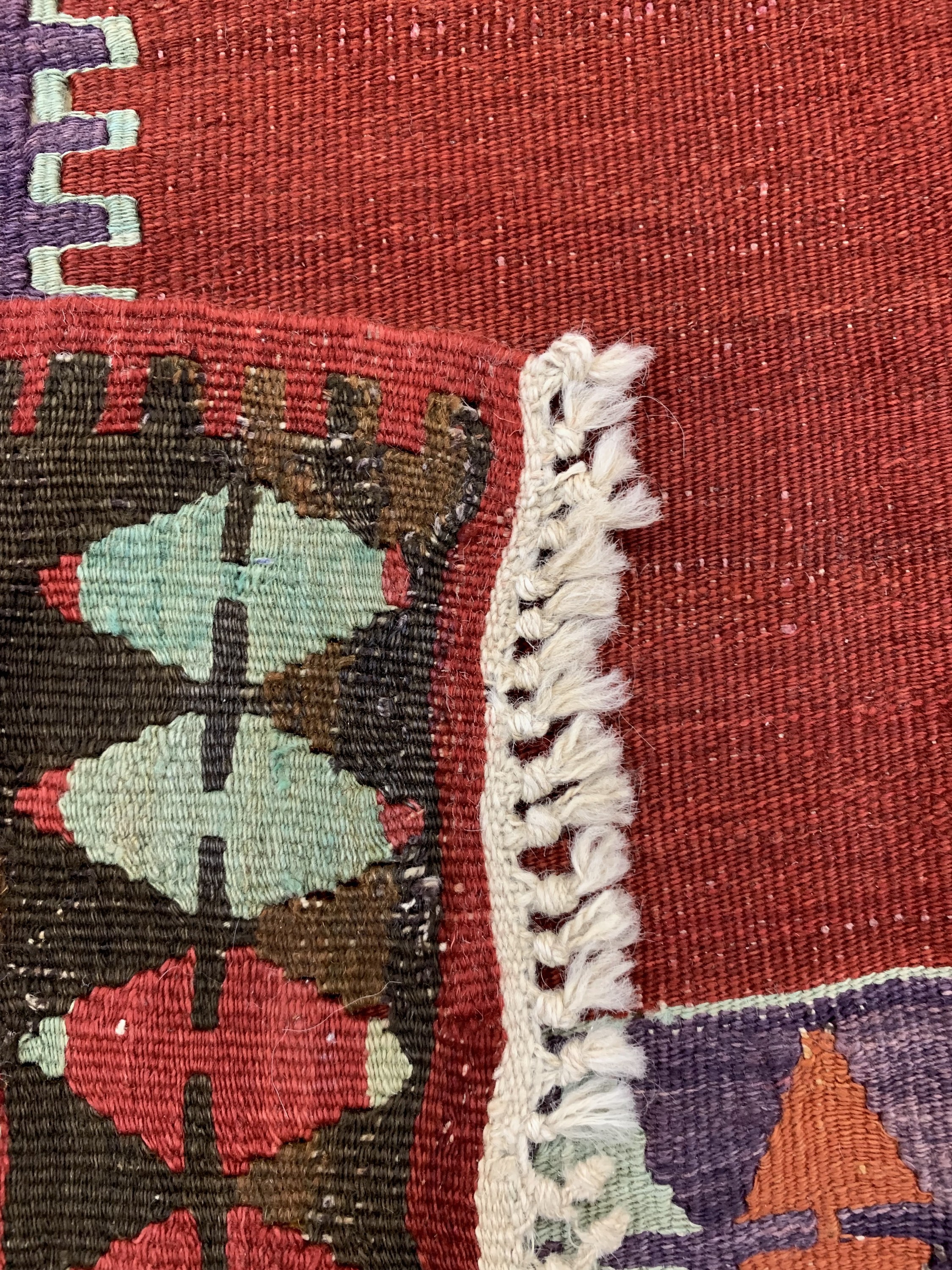 Detail e: Anatol"Gebetskelim"antik, Türkei, 19.Jhd, Wolle auf Wolle, ca. 190 x 125 cm, EHZ: 2, (restauriert)