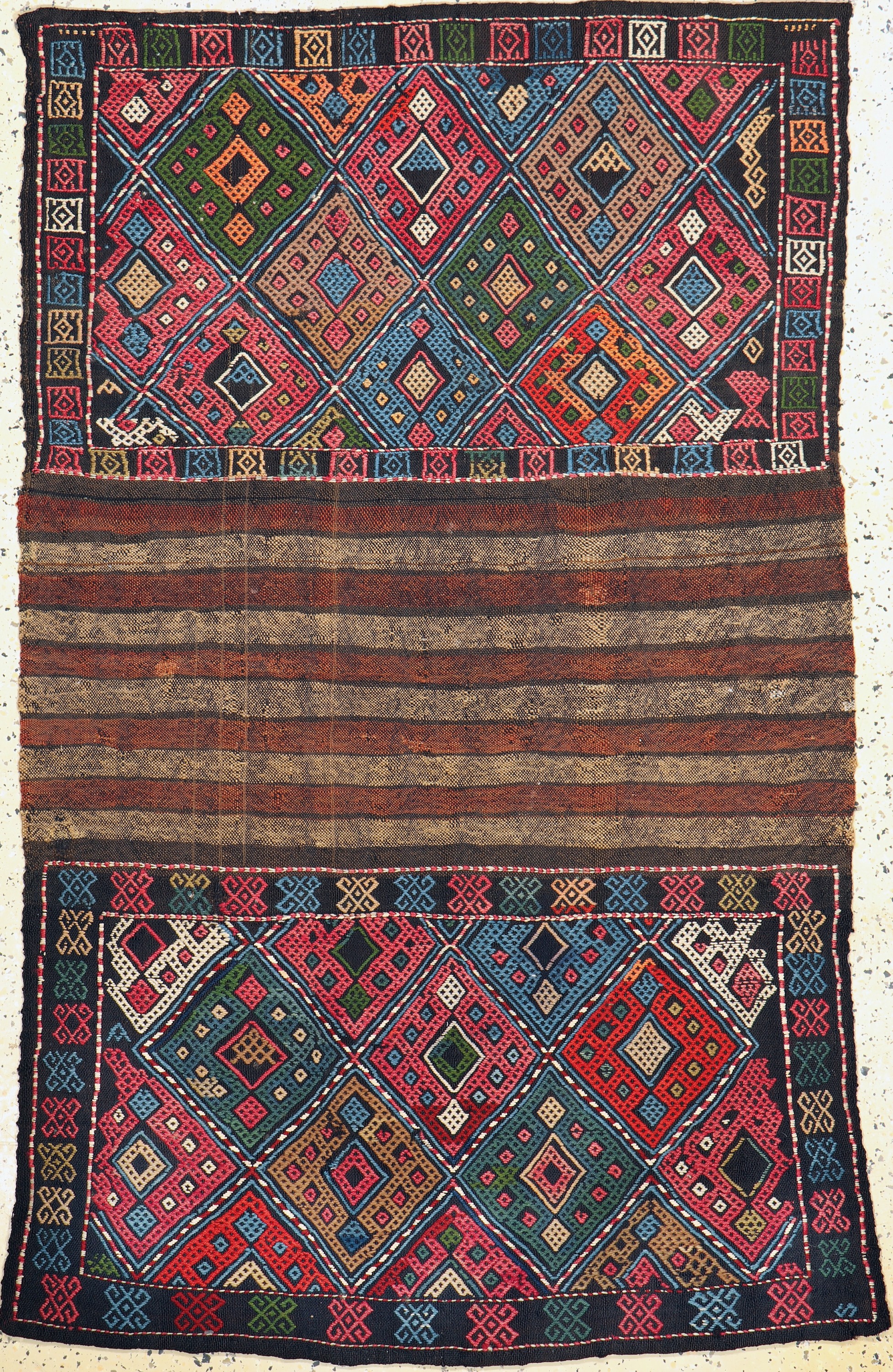 Mafraschteil antik, Kaukasus, um 1900, Wolle auf Wolle, ca. 160 x 100 cm, EHZ: 2