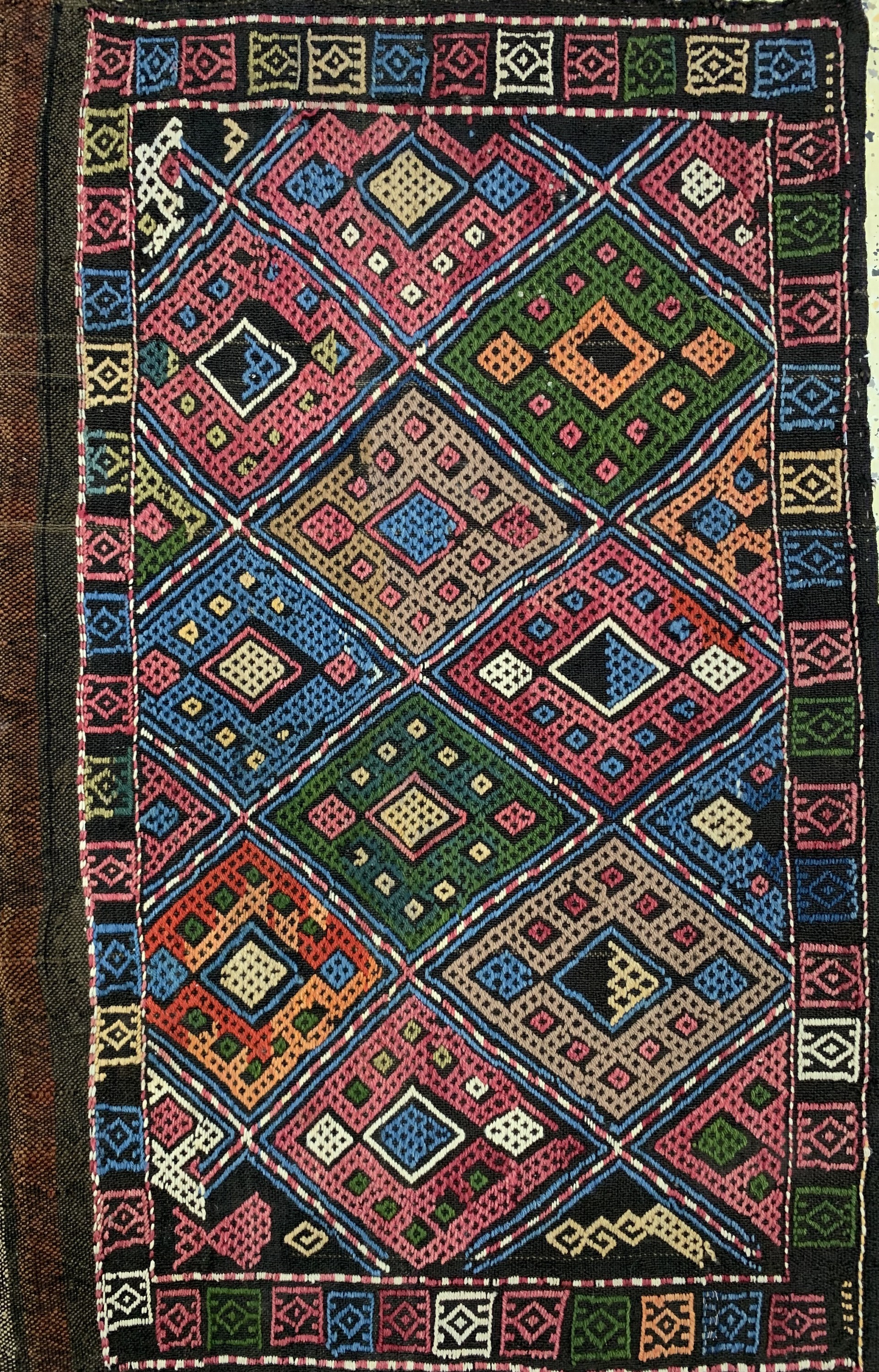 Detail c: Mafraschteil antik, Kaukasus, um 1900, Wolle auf Wolle, ca. 160 x 100 cm, EHZ: 2