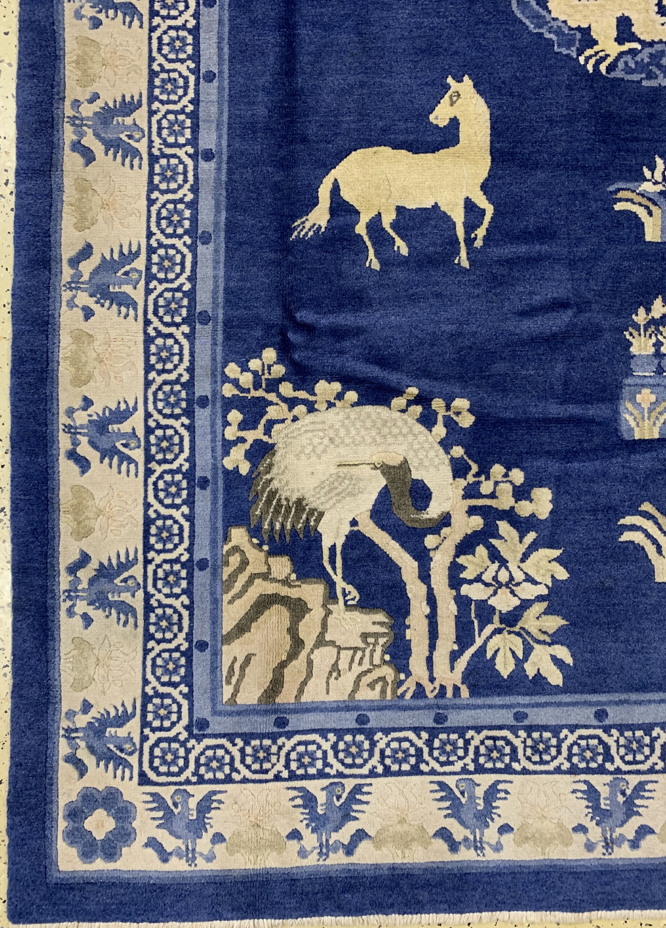 Detail b: Antiker Peking, China, 19.Jhd, Wolle auf Baumwolle, ca. 265 x 177 cm, EHZ: 2
