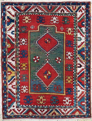 Image "Fachalo"Kazak antik, Kaukasus, 19.Jhd, Wolle auf Wolle, ca. 138 x 107 cm, ...