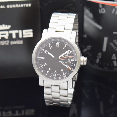 Image FORTIS GMT Spacematic gents wristwatch in steel reference 624.22.148, Switzerland sold ...