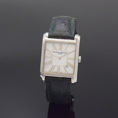 Image BAUME & MERCIER rechteckige Armbanduhr in Stahl, Schweiz um 2010, quartz, 4-fach ...