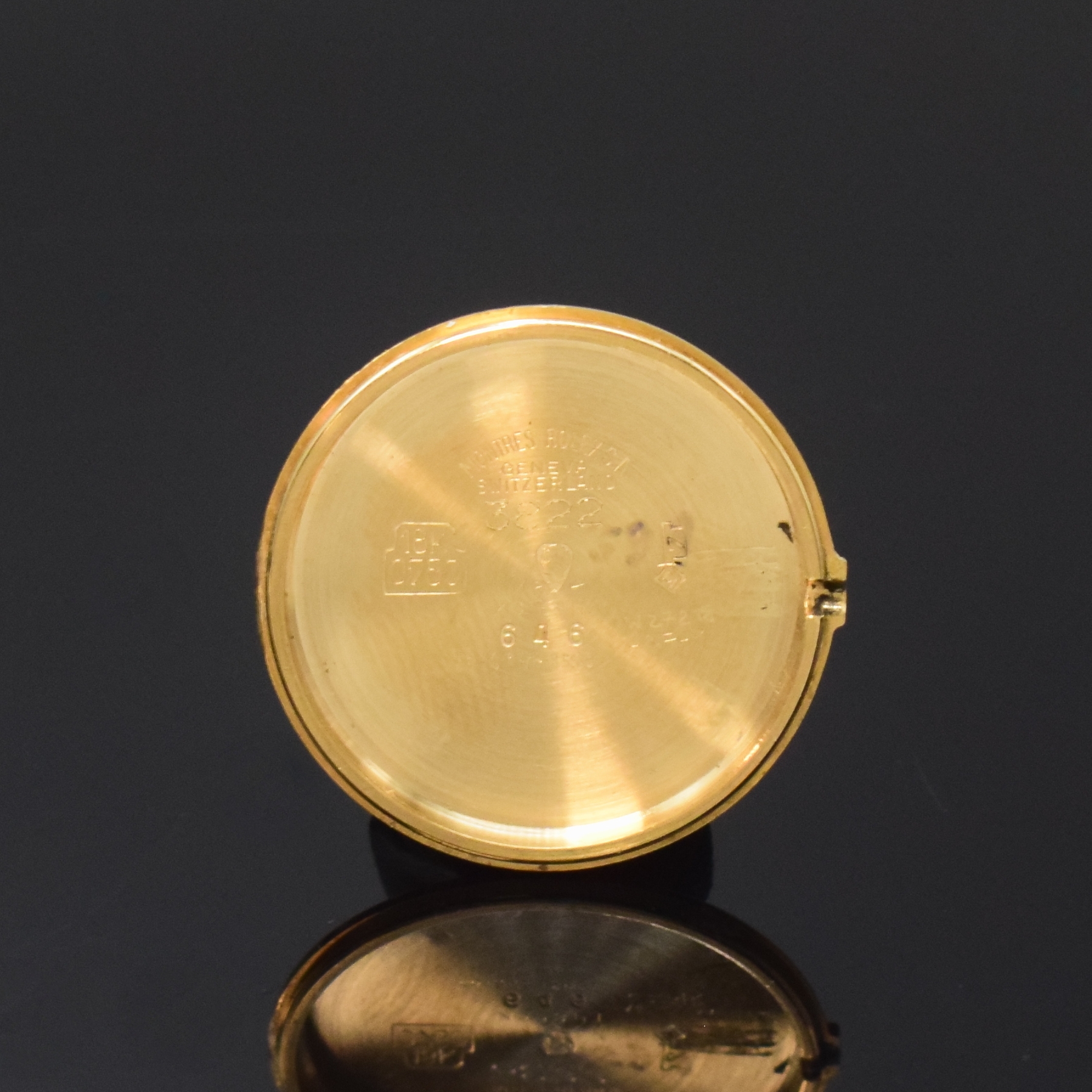 Detail e: ROLEX Damenarmbanduhr Serie Cellini in GG 750/000 Referenz 3822, Handaufzug, Schweiz um 1969, Milanaiseband, Boden aufgedr., emailfarb. Zifferbl. m. ...