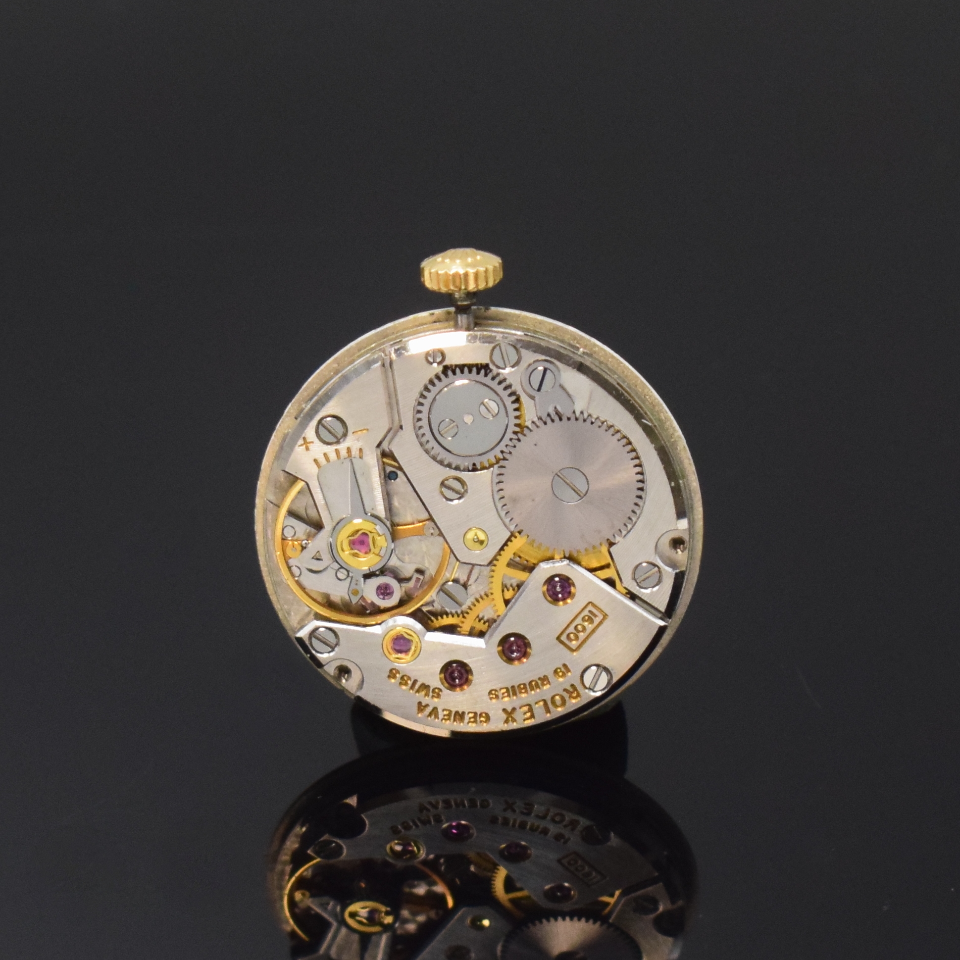 Detail f: ROLEX Damenarmbanduhr Serie Cellini in GG 750/000 Referenz 3822, Handaufzug, Schweiz um 1969, Milanaiseband, Boden aufgedr., emailfarb. Zifferbl. m. ...