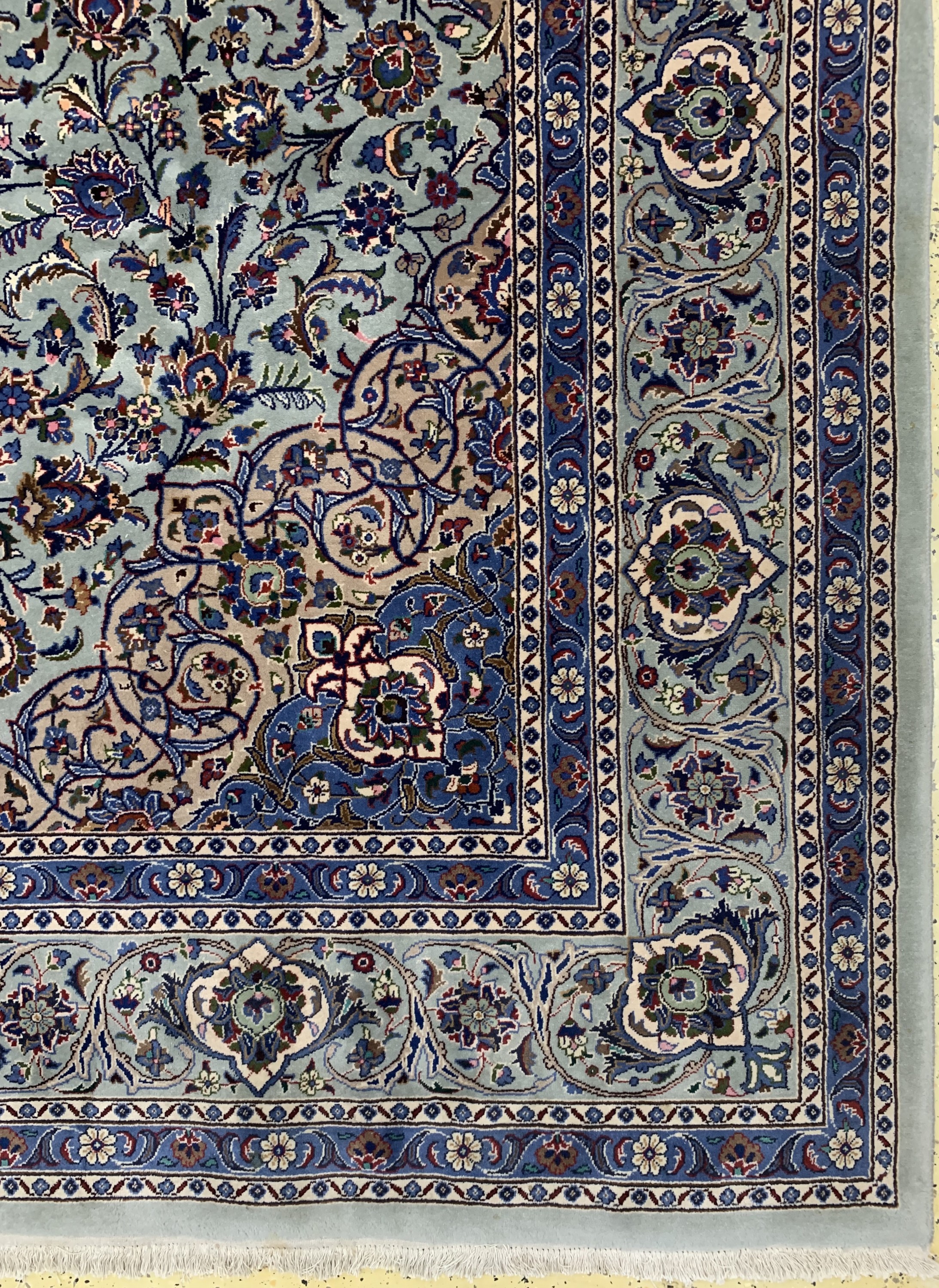 Detail a: Kashmar, Persien, ca. 50 Jahre, Wolle auf Baumwolle, ca. 343 x 252 cm, EHZ: 2