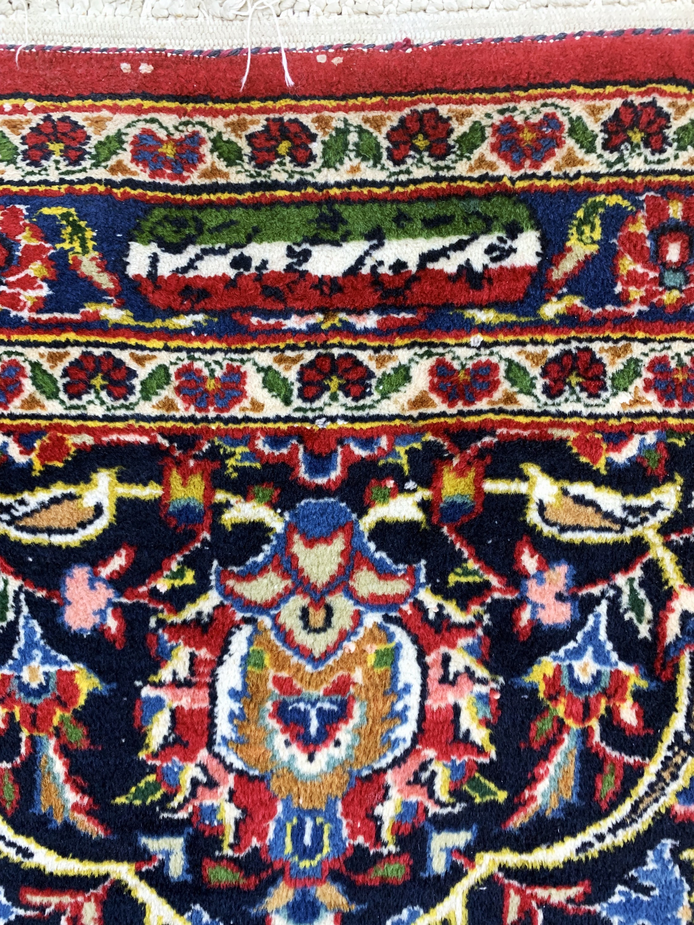 Detail f: Keschan sign., Persien, ca. 50 Jahre, Wolleauf Baumwolle, ca. 420 x 305 cm, EHZ: 2-3