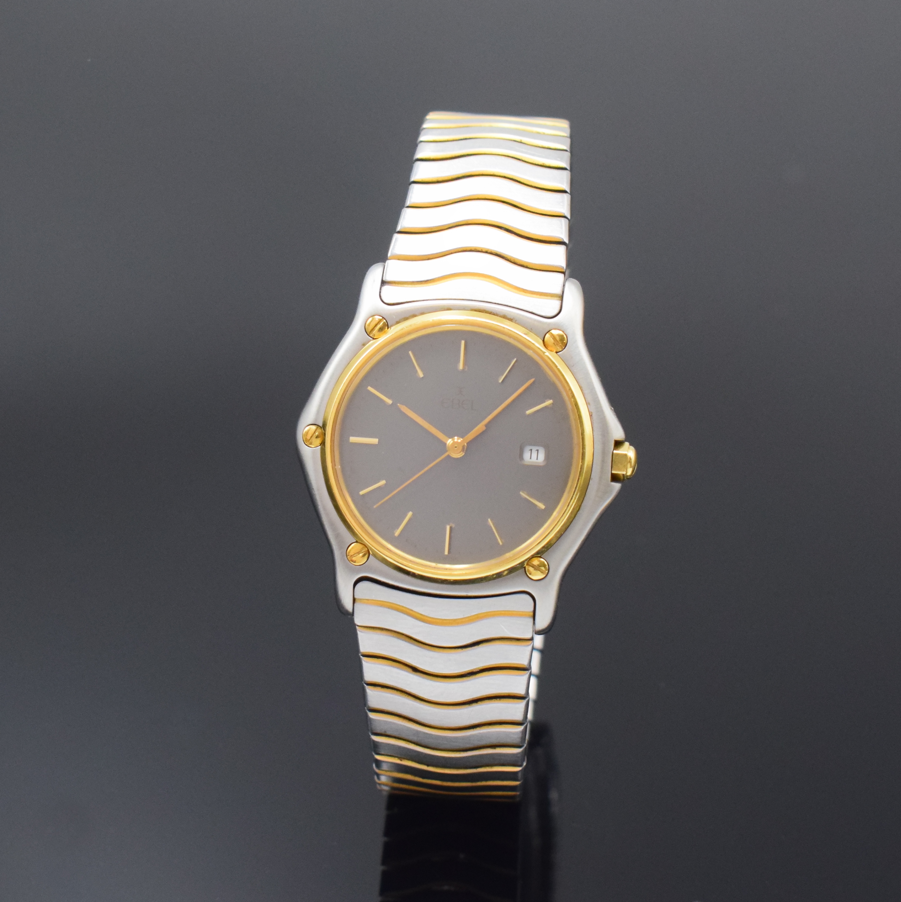 EBEL Mediumarmbanduhr Sport Classic Referenz 183909, Schweiz um 1995, Edelstahl/Gold kombiniert inkl. Wellengliederband m. Faltschl., quarz, ...
