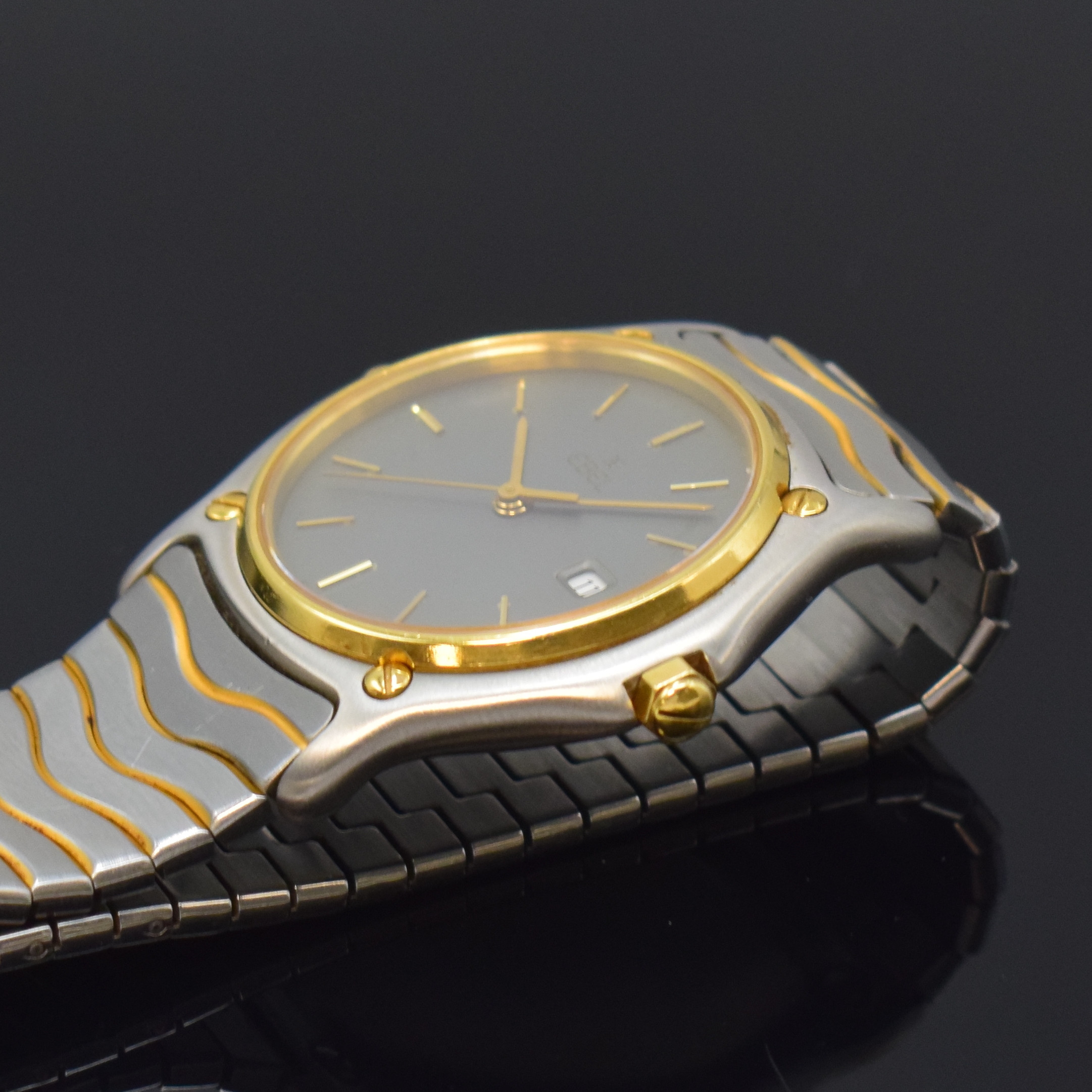 Detail c: EBEL Mediumarmbanduhr Sport Classic Referenz 183909, Schweiz um 1995, Edelstahl/Gold kombiniert inkl. Wellengliederband m. Faltschl., quarz, ...
