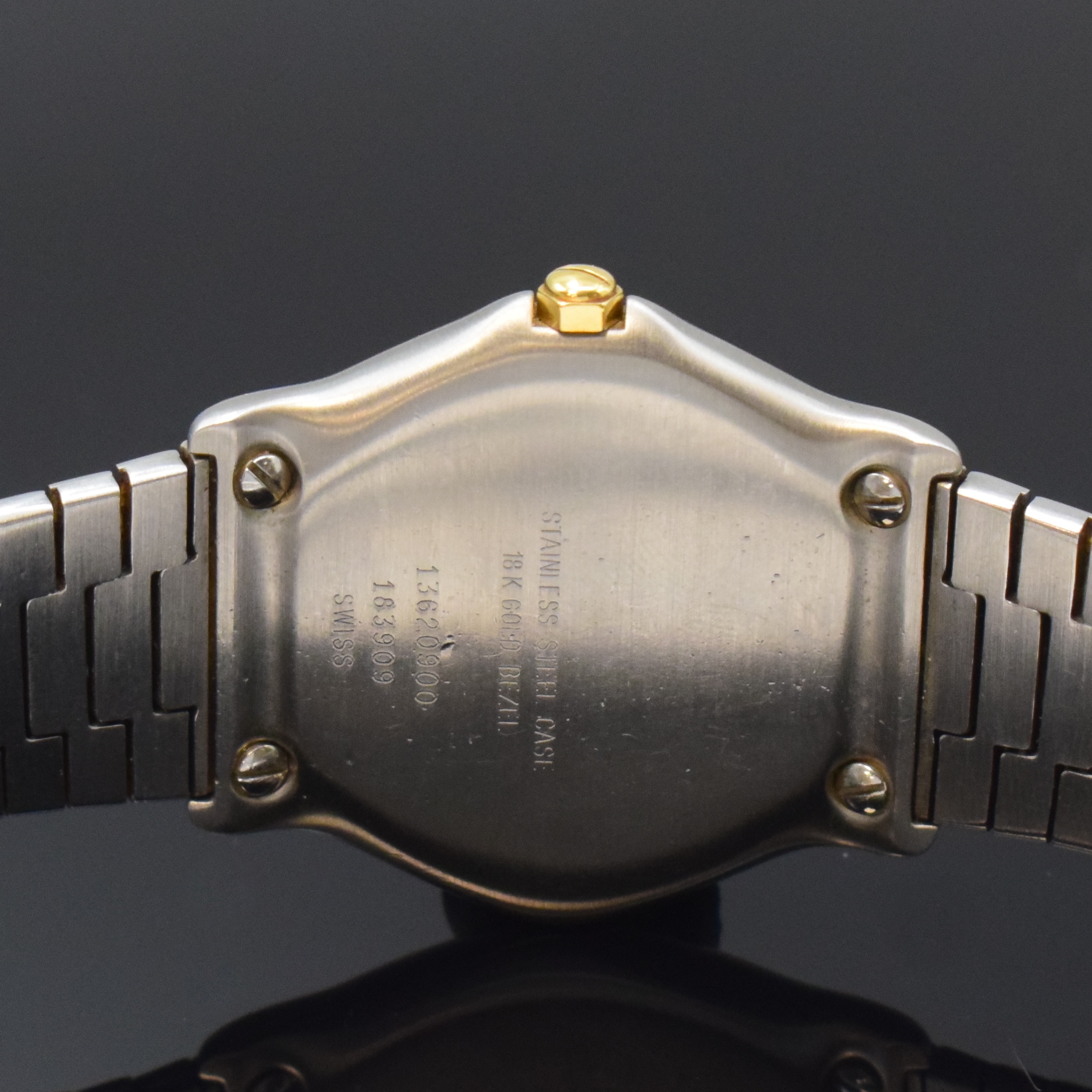 Detail d: EBEL Mediumarmbanduhr Sport Classic Referenz 183909, Schweiz um 1995, Edelstahl/Gold kombiniert inkl. Wellengliederband m. Faltschl., quarz, ...