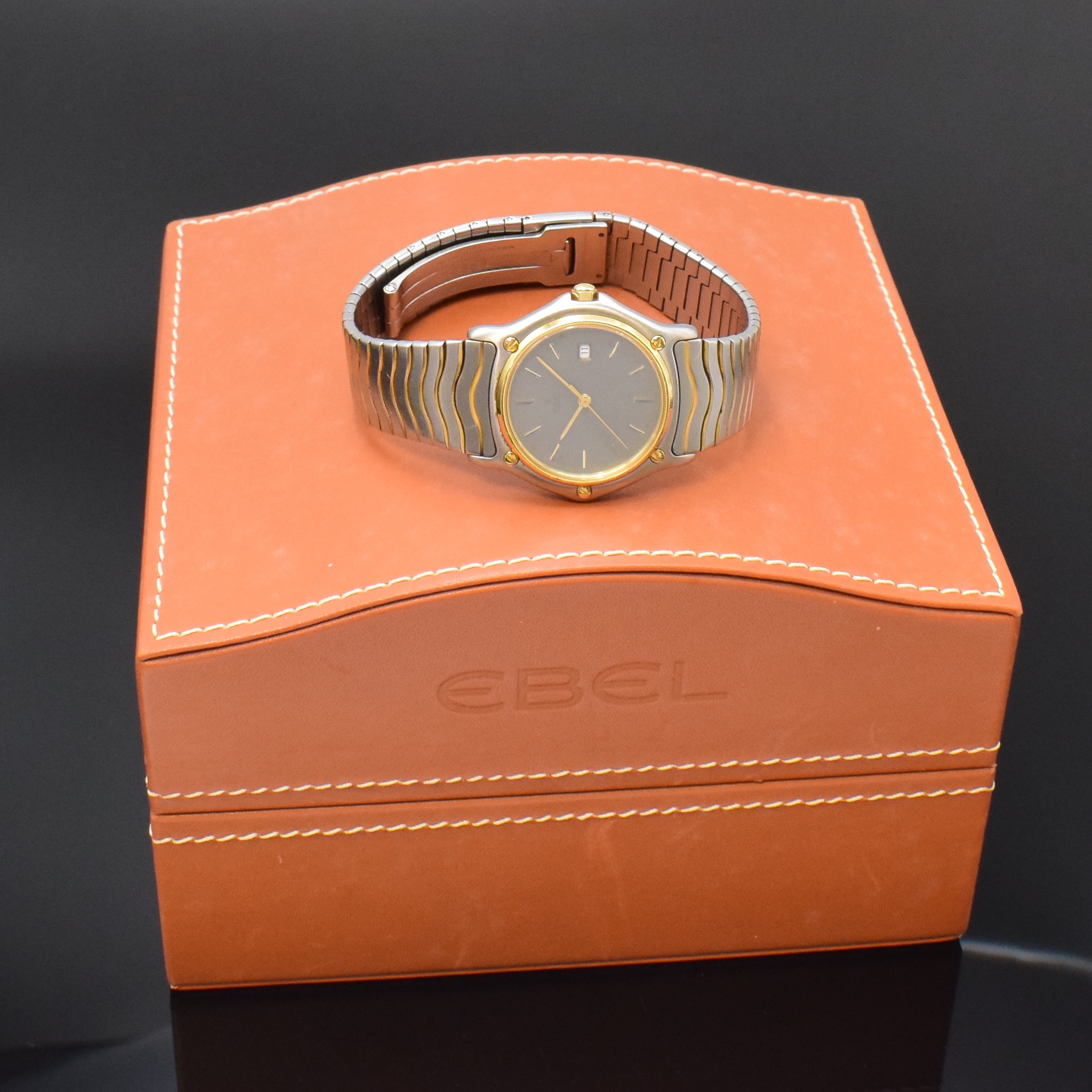 Detail e: EBEL Mediumarmbanduhr Sport Classic Referenz 183909, Schweiz um 1995, Edelstahl/Gold kombiniert inkl. Wellengliederband m. Faltschl., quarz, ...