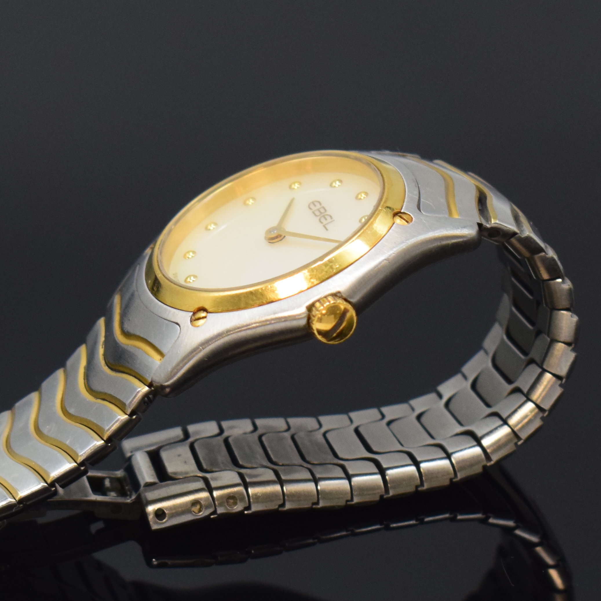 Detail c: EBEL Sport Lady Damenarmbanduhr Referenz 1256F21, Schweiz um 2012, quarz, Edelstahl/Gold kombiniert inkl. Gliederband m. dopp. Faltschl., ...