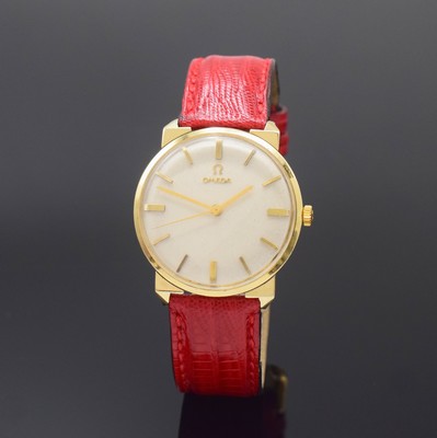 Image OMEGA 14k yellow gold gents wristwatch reference P6587, manual winding, Switzerland / USA ...