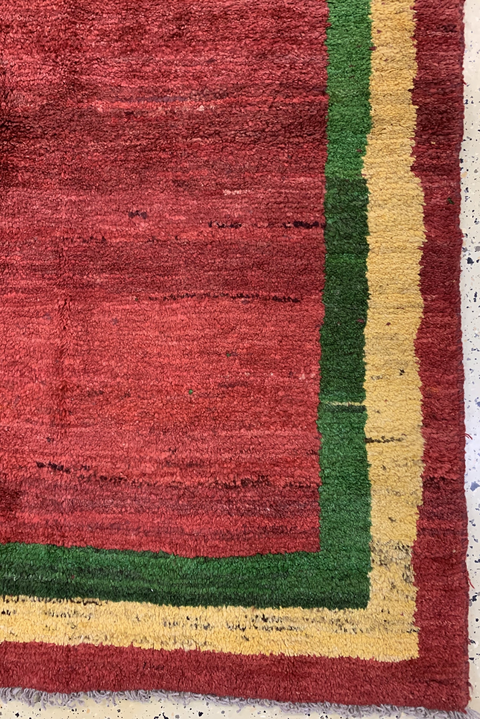 Detail a: Gabbeh alt, Persien, ca. 50 Jahre, Wolle auf Wolle, ca. 207 x 204 cm, EHZ: 1-2