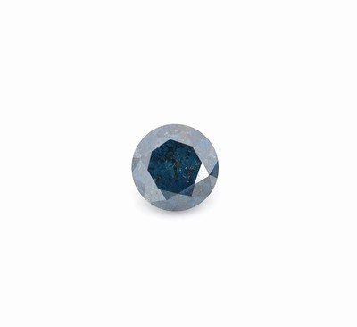 Image Loser Diamant ca. 0.69 ct, fancy intense Blue/p1 (beh.), ca. 5.20 x 5.22 x 3.54 mm, ...