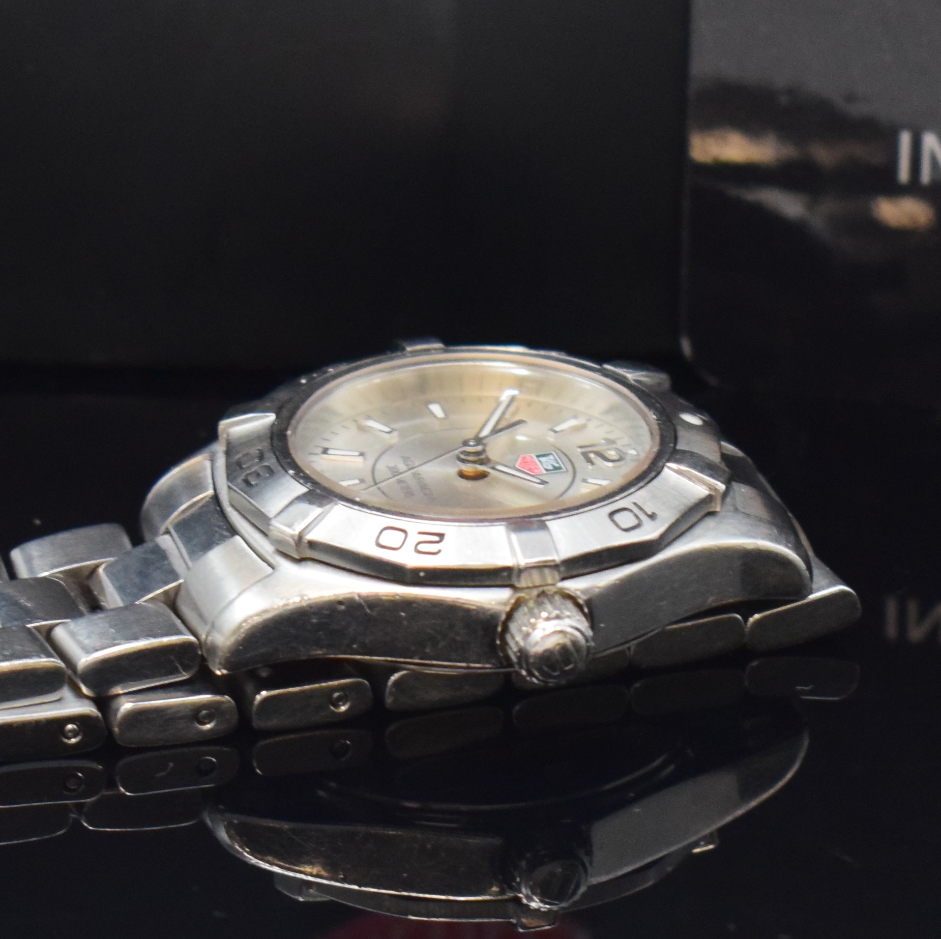 Detail c: TAG HEUER Damenarmbanduhr Modell Aquaracer Referenz WAF1412, Edelstahlgeh. inkl. Gliederband m. Faltschl., Boden und Krone verschr., ab Herst. ...