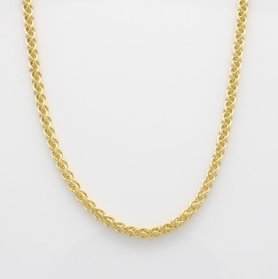 Image 26808152 - Zopfcollier, GG 585/000, Karabinerschl., L. ca. 45 cm, Stärke ca. 2,4 mm