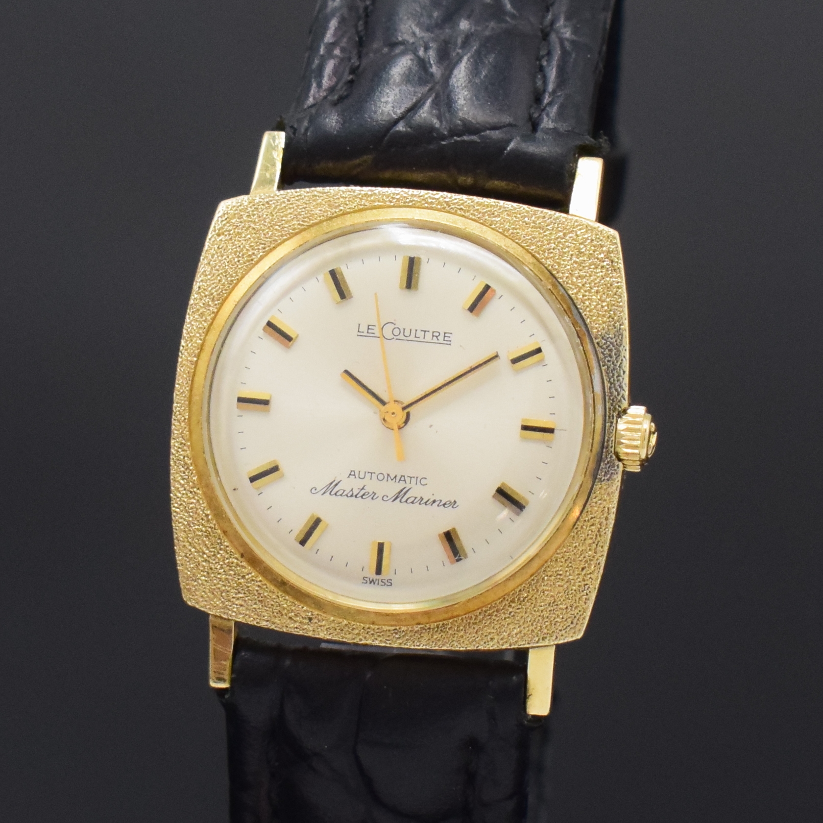 Detail a: LeCOULTRE Master Mariner 14k vergoldete Damenarmbanduhr, Schweiz/USA um 1960, Automatik, kissenförmiges Monocoque Geh., orig. Krone, silb. ...