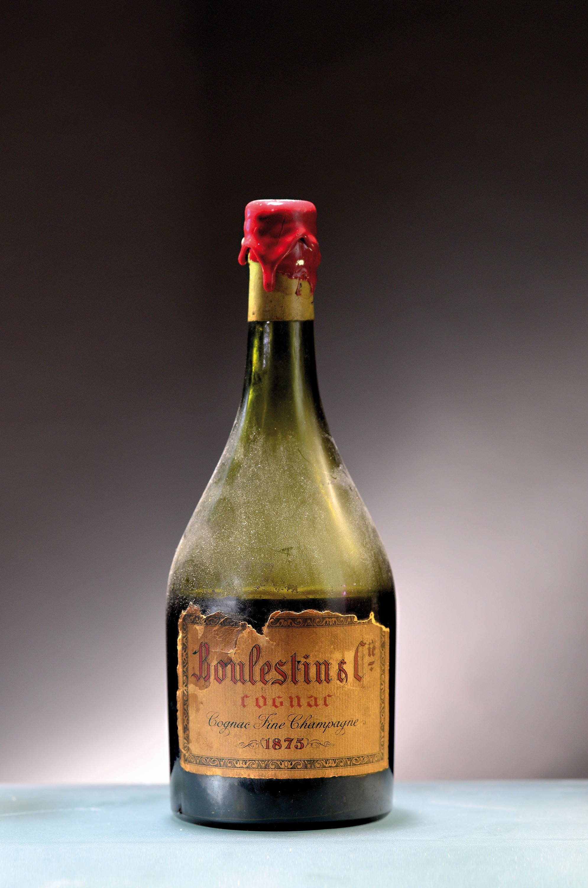 1 Flasche 1875 Boulestin & Cie Cognac, Cognac Fine Champagne, below shoulder, Etikettlädiert