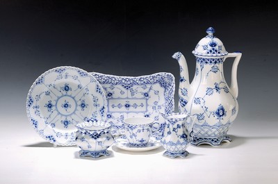 Image Coffee service, Royal Copenhagen, Musselmalet full lace, 20th century, porcelain, large ...