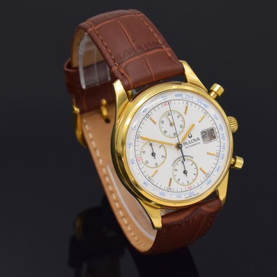 26808374b - BULOVA Armbandchronograph in GG 750/000 Referenz 13366, Automatik, 3-teil. Geh., Boden ...