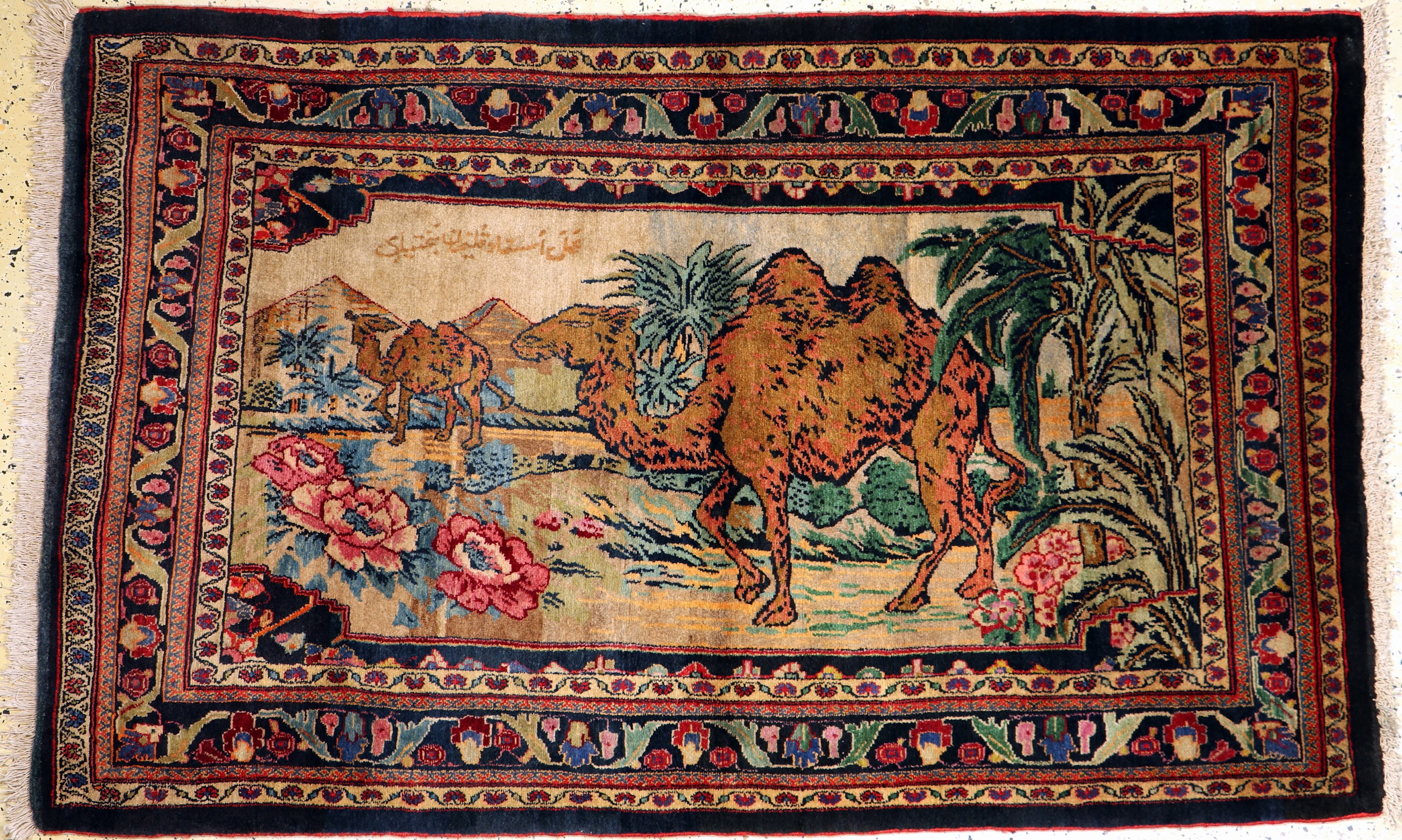 Antiker Bachtiar Persien, "Amale Gholikhan Bachtiari", um 1910/1920, Wolle auf Baumwolle,ca. 215 x 134 cm, EHZ: 1-2