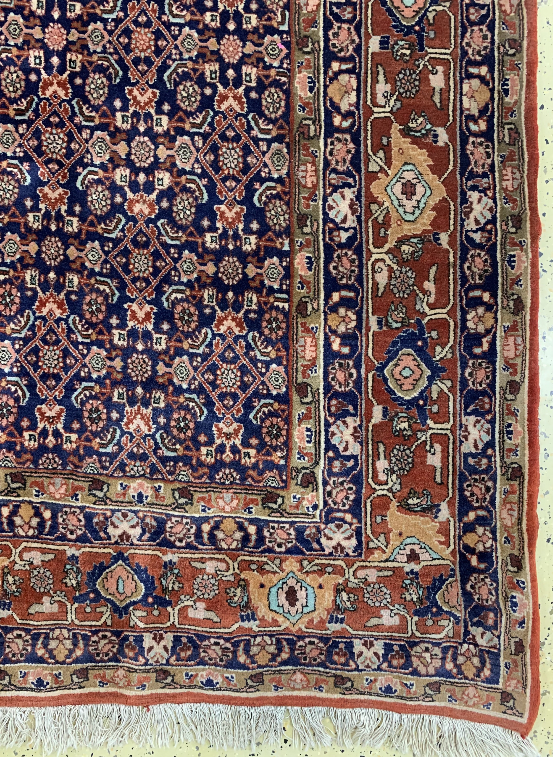 Detail a: Bidjar alt, Persien, Mitte 20.Jh, Wolle aufBaumwolle, ca. 400 x 290 cm, verblasst, EHZ: 2