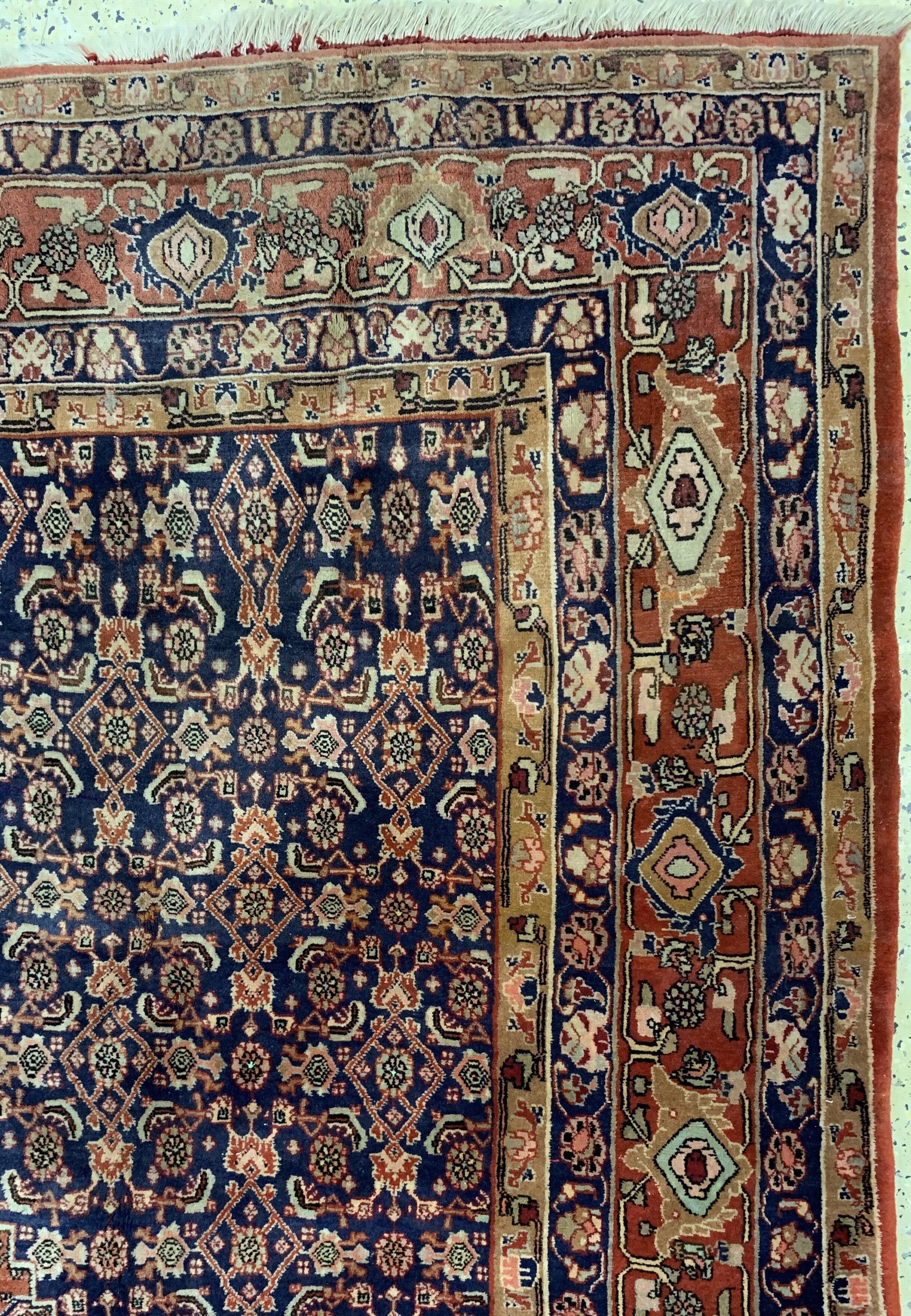 Detail e: Bidjar alt, Persien, Mitte 20.Jh, Wolle aufBaumwolle, ca. 400 x 290 cm, verblasst, EHZ: 2