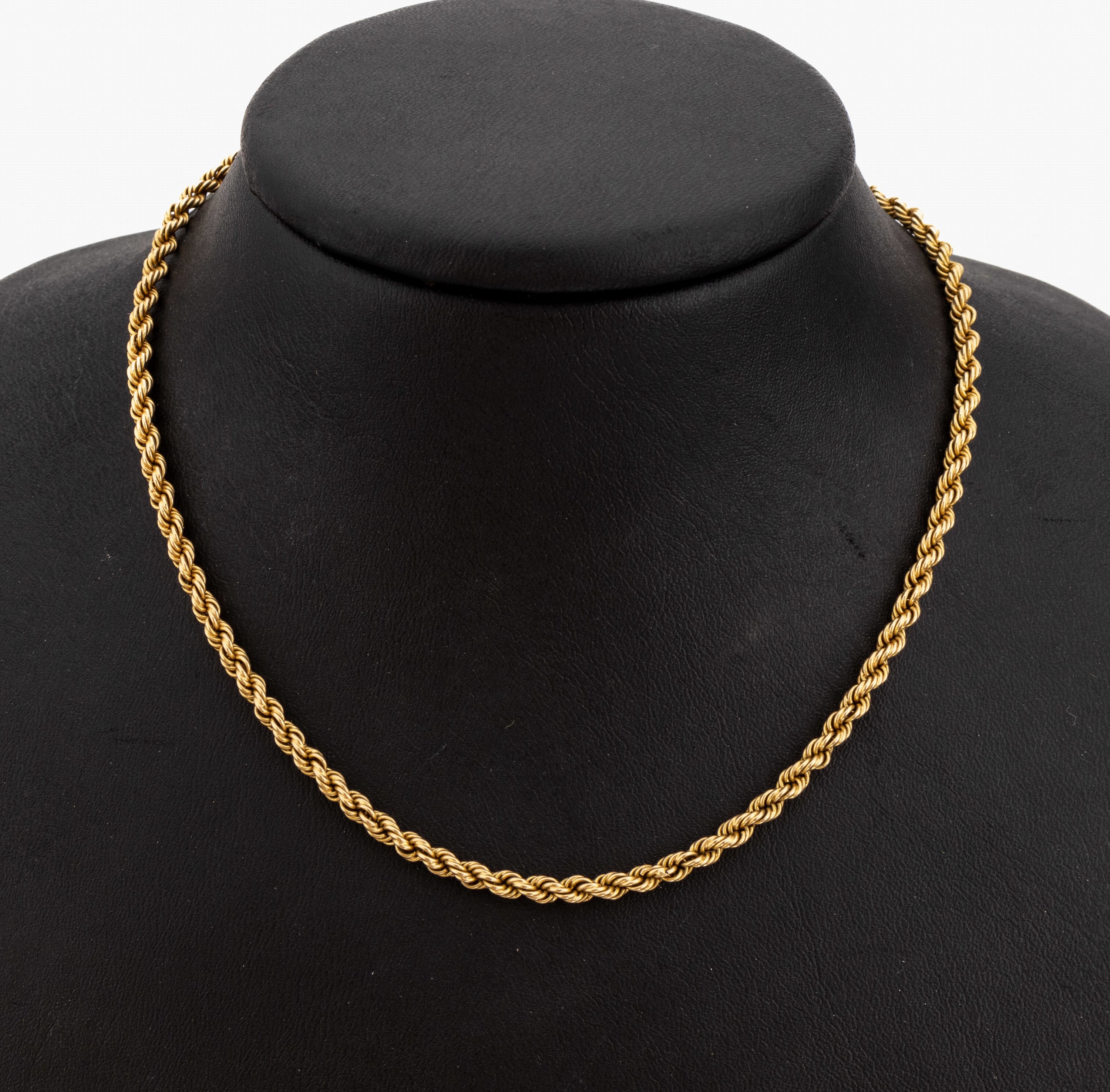 14 kt Gold Collier, GG 585/000, gekordelt, L. ca. 42 cm, Federringschliesse, ca. 9.4 g
