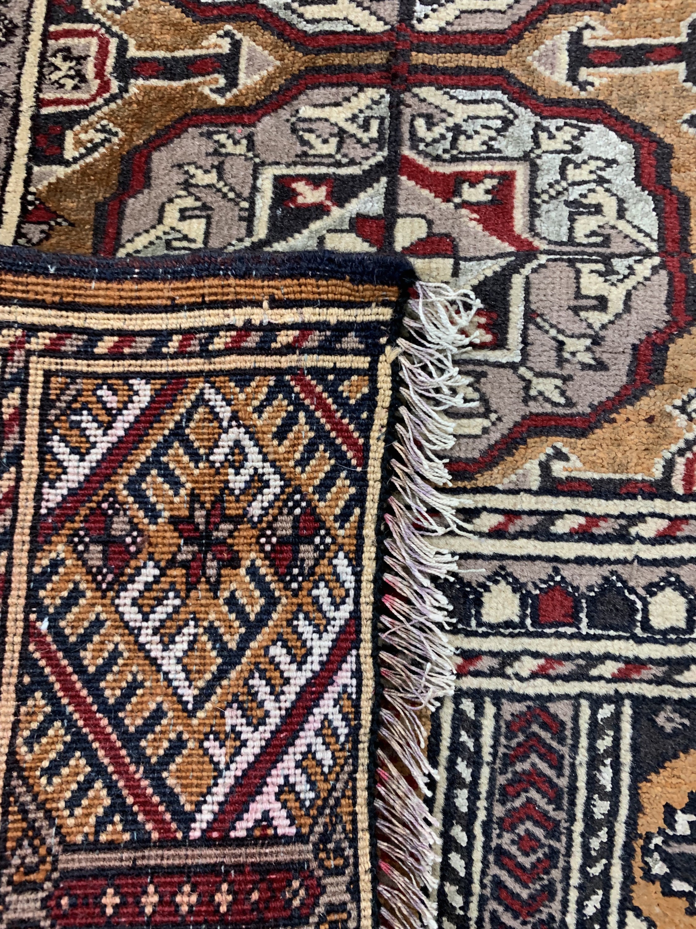 Detail d: Mauri"Seidengrund"fein, Afghanistan, Mitte 20.Jhd, Wolle mit Seide, ca. 275 x 90 cm, EHZ:2