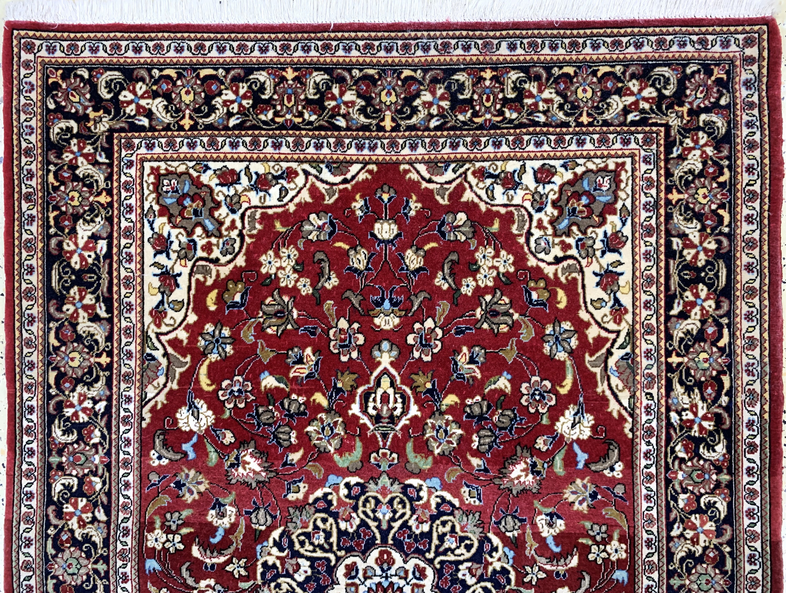 Detail a: Ghom Kork, Persien, Ende 20.Jhd, Korkwolle auf Baumwolle, ca. 154 x 102 cm, EHZ: 2