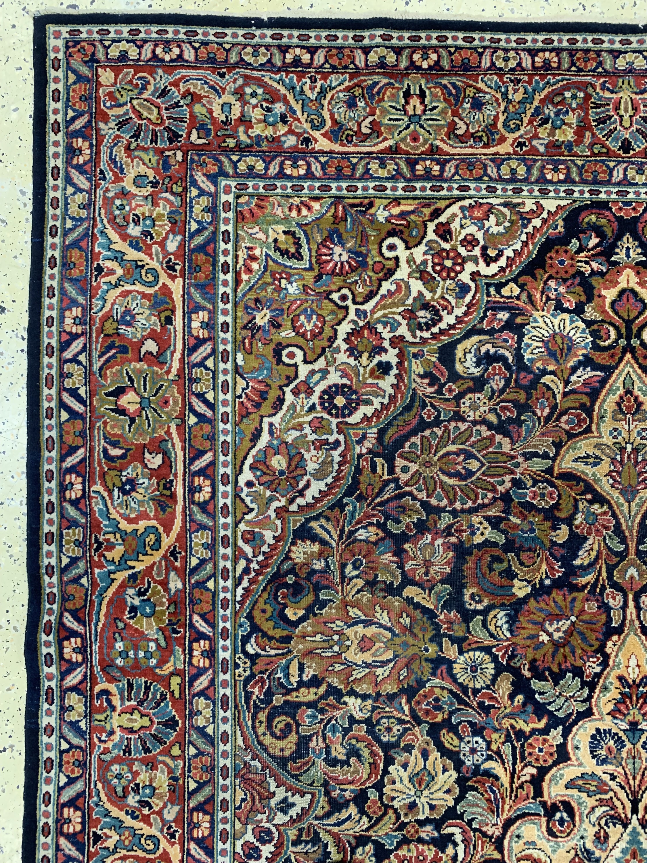 Detail d: Sarogh Mahal alt, Persien, Mitte 20.Jhd, Wolle auf Baumwolle, ca. 369 x 213 cm, EHZ: 3