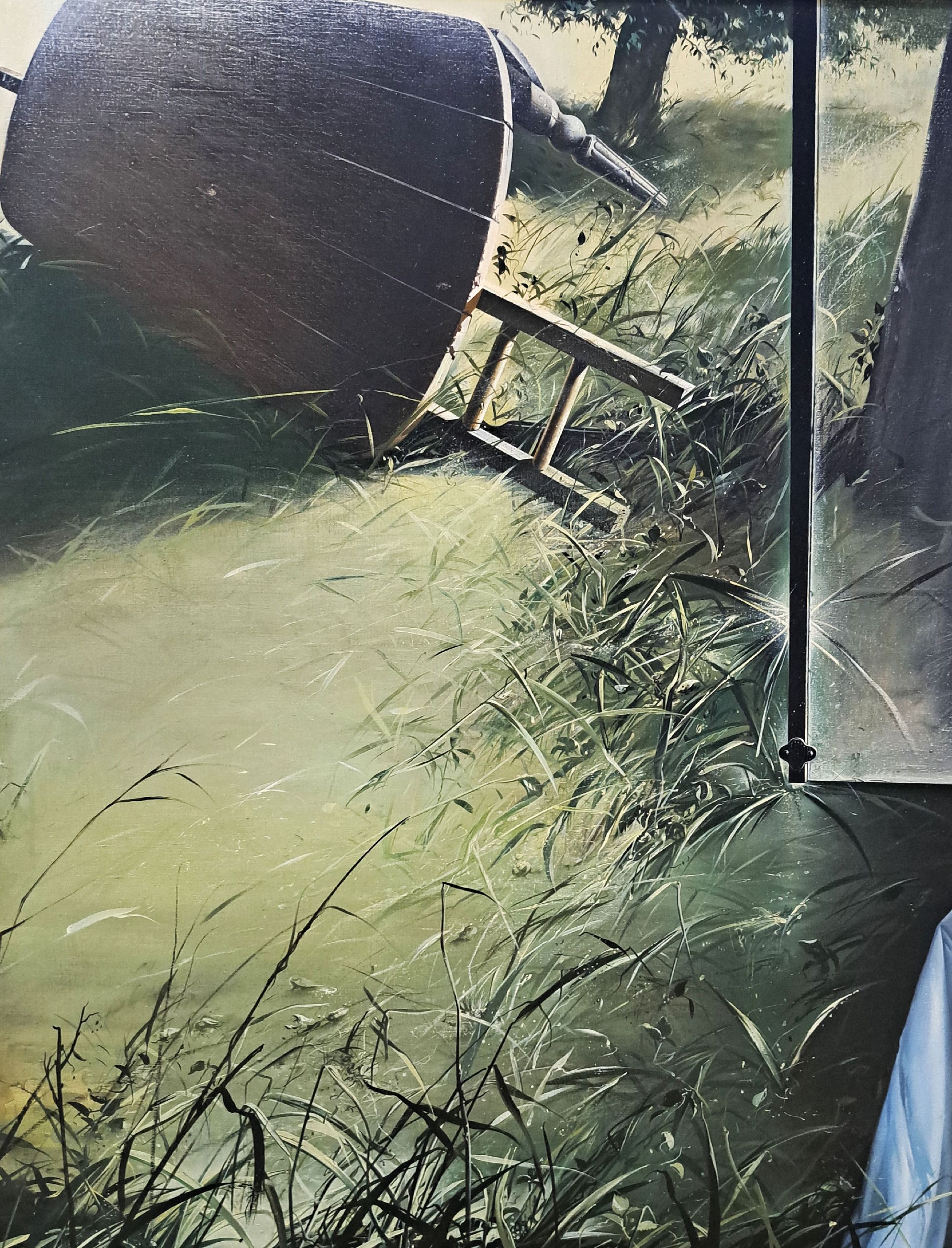 Detail a: Bouille, Diptychon, Procession I und II; ÖL/Lwd, recht unten sign., dat. 79, R., je gesamt ca. 95x76 cm
