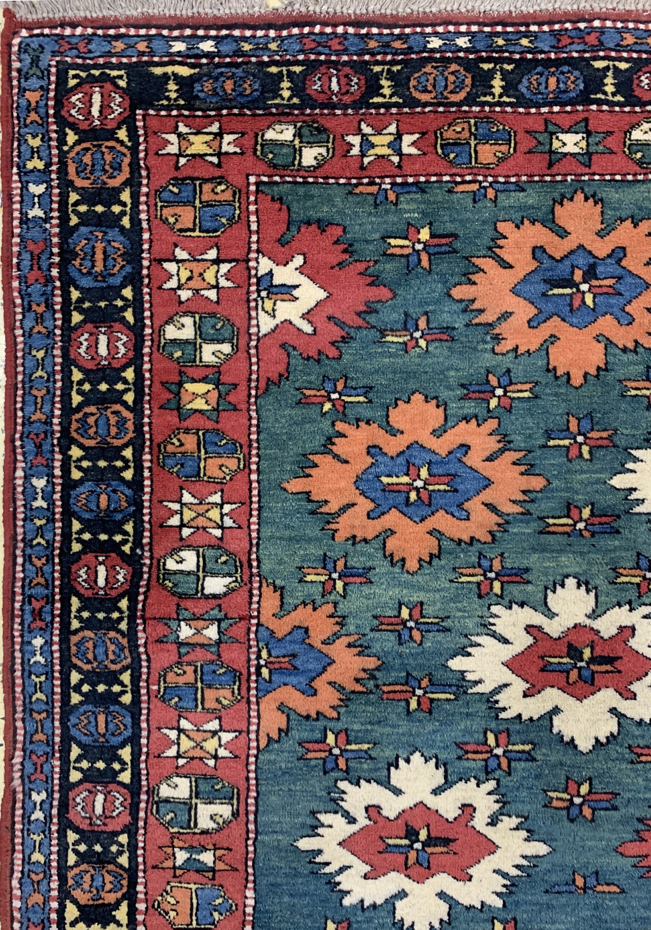 Detail c: Kazak, neu geknüpft, Pakistan, Ende 20.Jhd,Wolle auf Wolle, ca. 210 x 174 cm, EHZ: 2