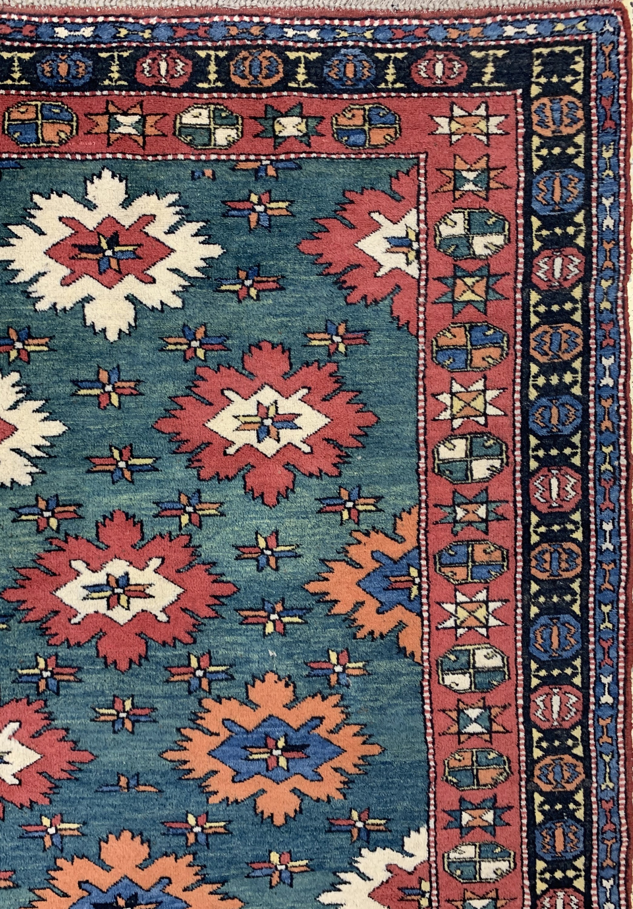 Detail d: Kazak, neu geknüpft, Pakistan, Ende 20.Jhd,Wolle auf Wolle, ca. 210 x 174 cm, EHZ: 2