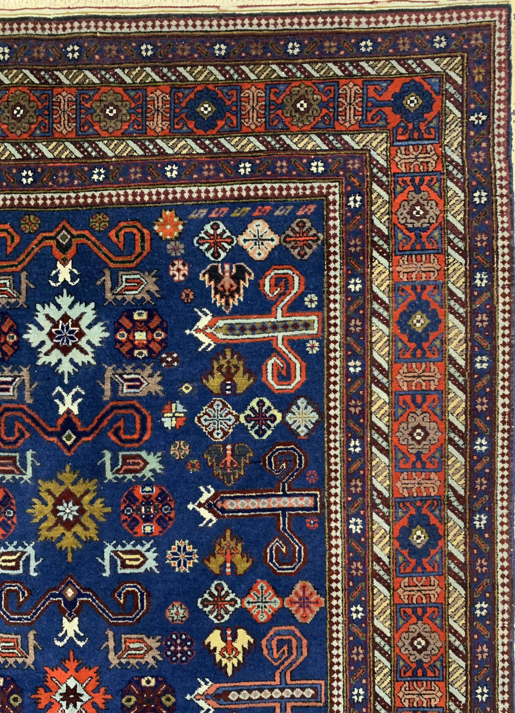 Detail c: "Perpedil"neugeknüpft, Rußland, Ende 20.Jhd, Wolle auf Baumwolle, ca. 195 x 127 cm,EHZ: 2