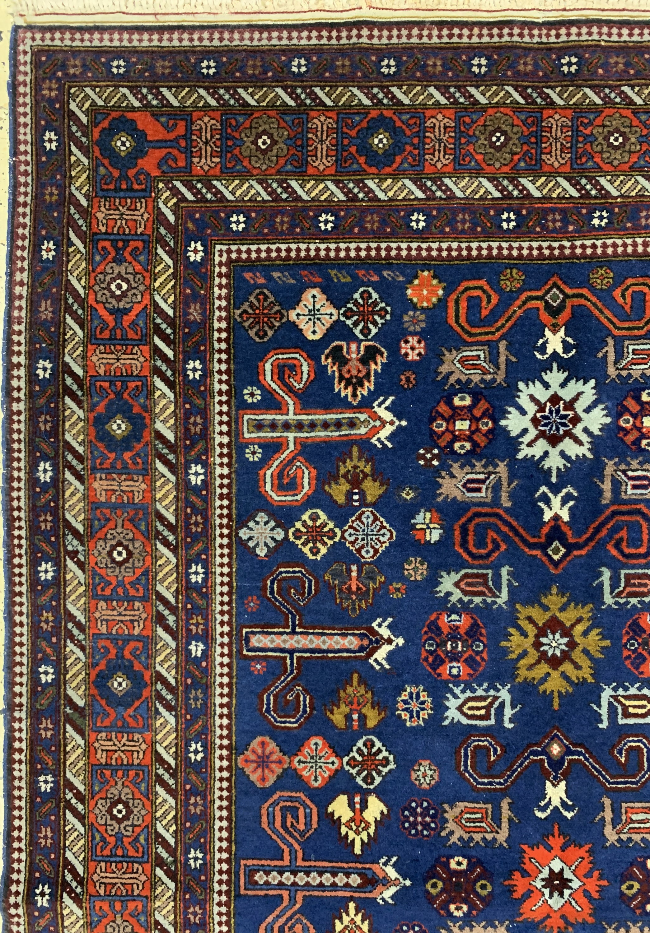 Detail d: "Perpedil"neugeknüpft, Rußland, Ende 20.Jhd, Wolle auf Baumwolle, ca. 195 x 127 cm,EHZ: 2